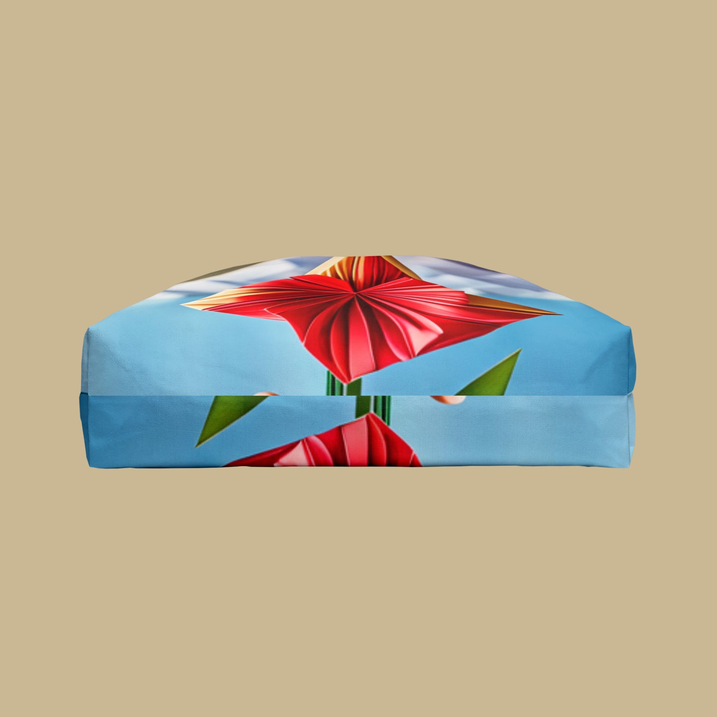 Amaryllis and Origami inspired style design on this Weekender Tote Bag.