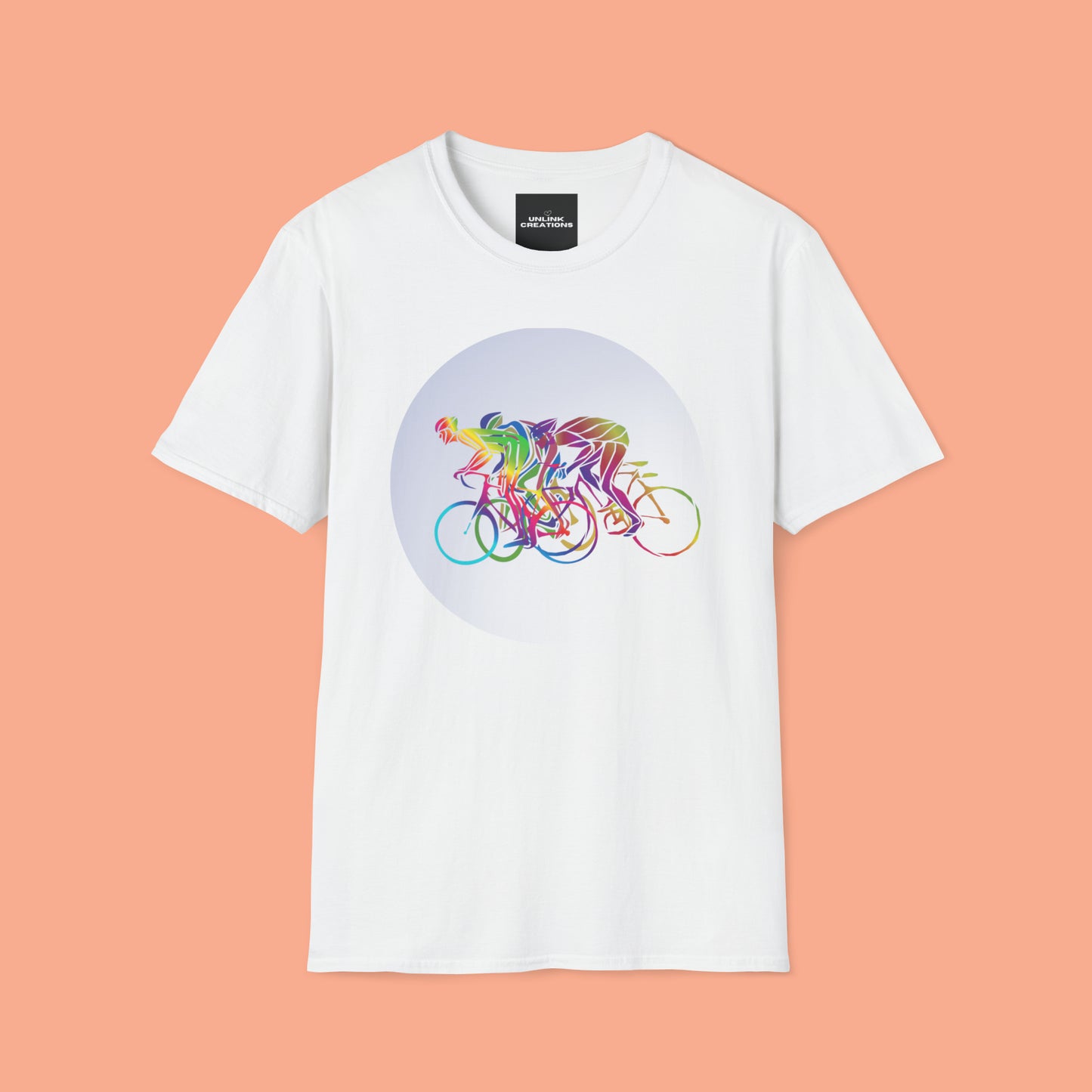 Fun and colorful biker inspired Unisex Softstyle T-Shirt.