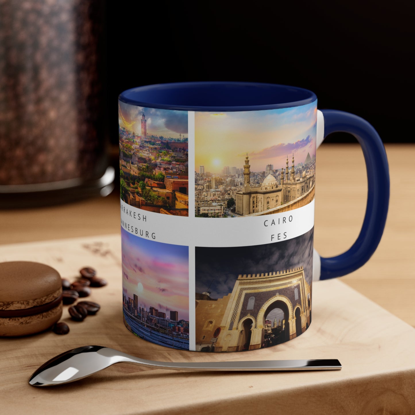 Africa! This Travel Accent Coffee Mug is a part of a Travel Series for you to choose from. 11oz. Great as a gift or get one to enjoy yourself.