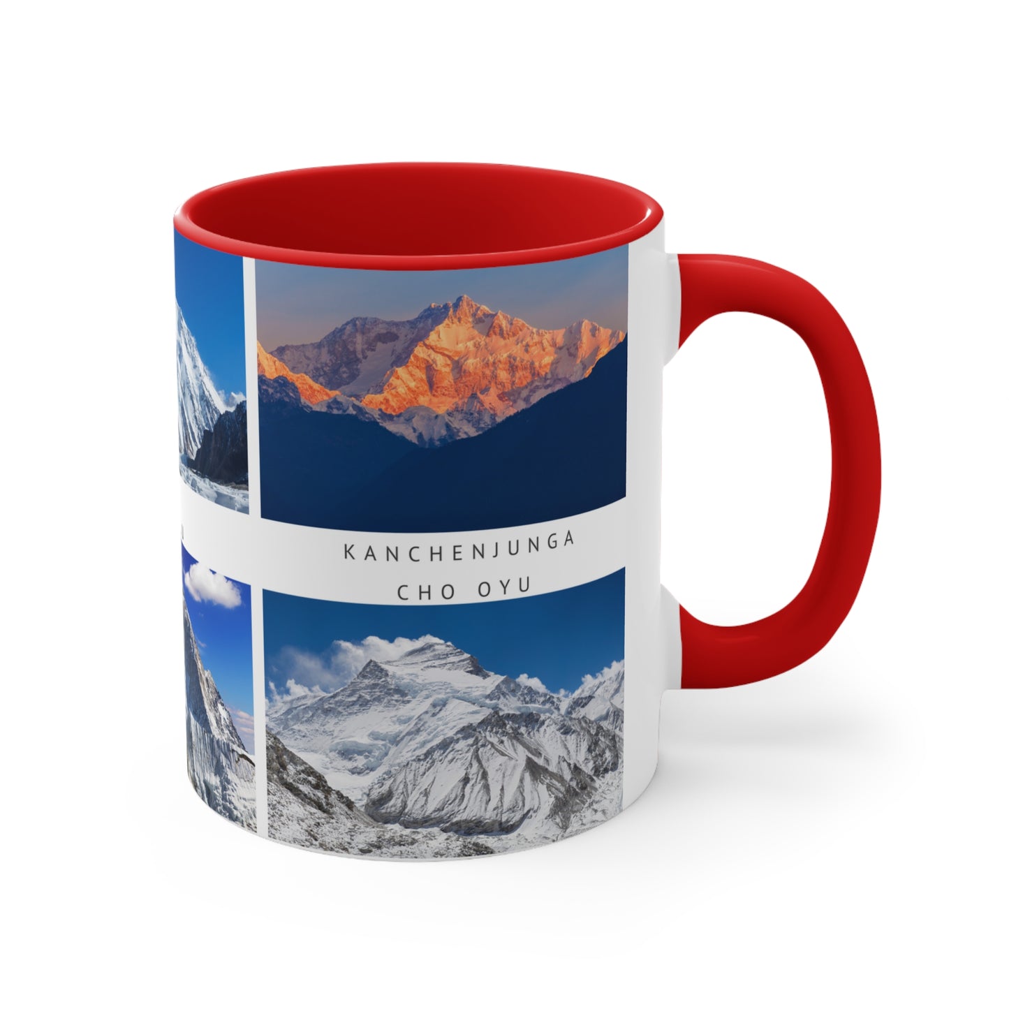 Top 6 tallest peaks in the world for the true Alpinists! This Travel Accent Coffee Mug is a part of a Travel Series for you to choose from. 11oz. Great as a gift or get one to enjoy yourself.