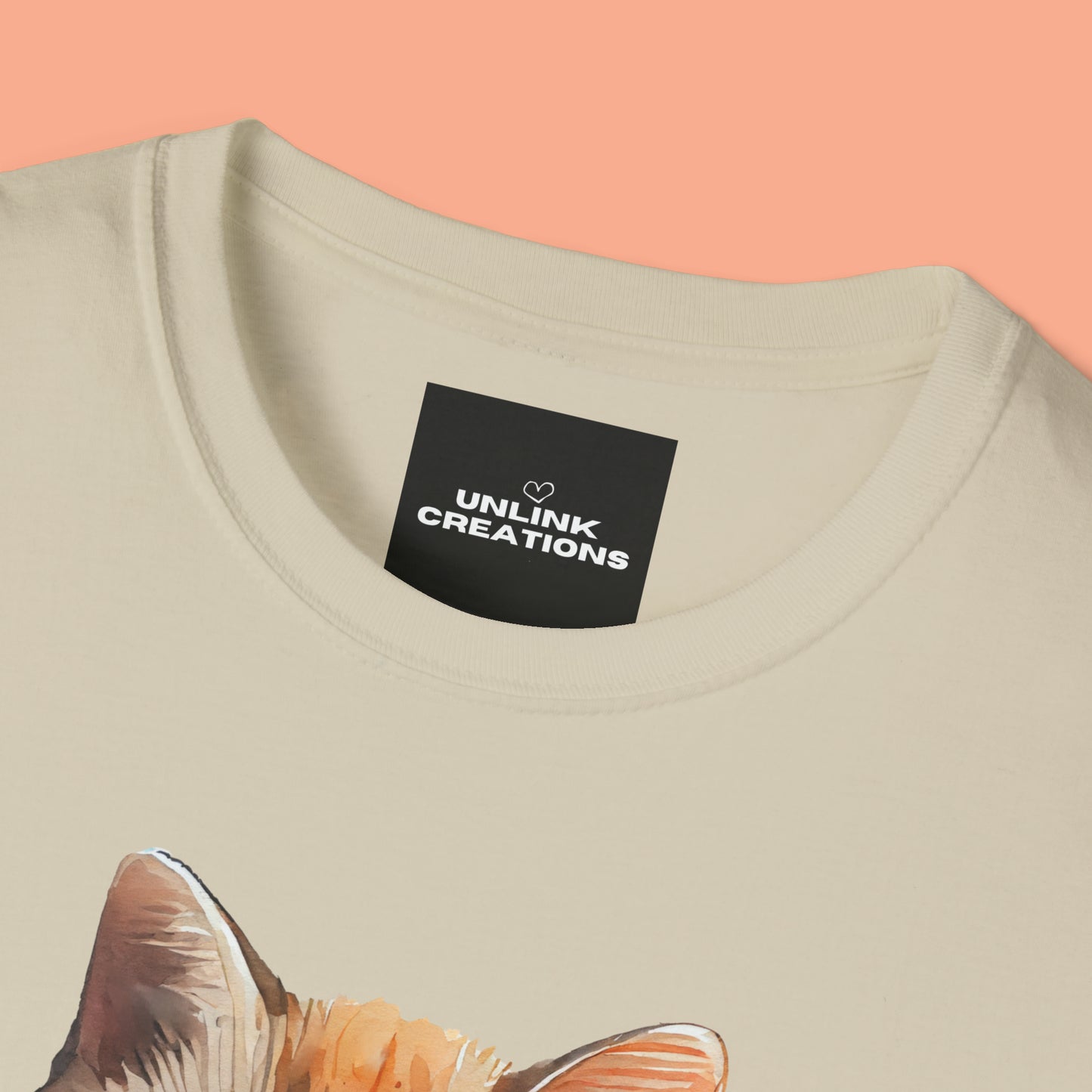 A cute cat with “Whiskers over everything” below it on this Unisex Softstyle T-Shirt. Cat lovers get this.