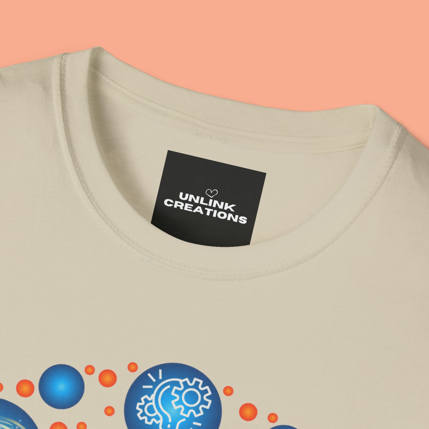 A beautiful brain and “stay curious” message are on this Unisex Softstyle T-Shirt design.
