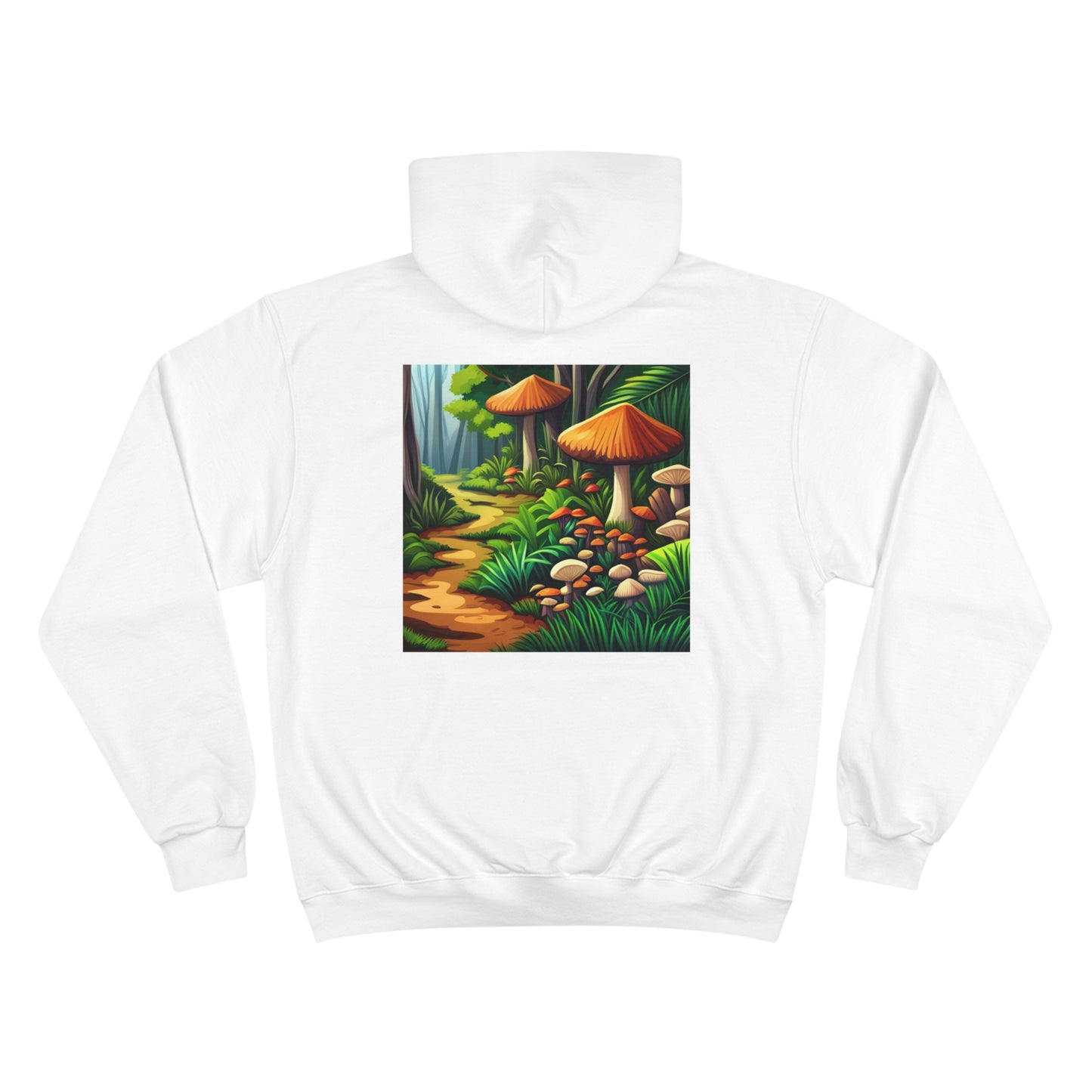 Nature Lover Champion Hoodie - Front and Back Camping Design