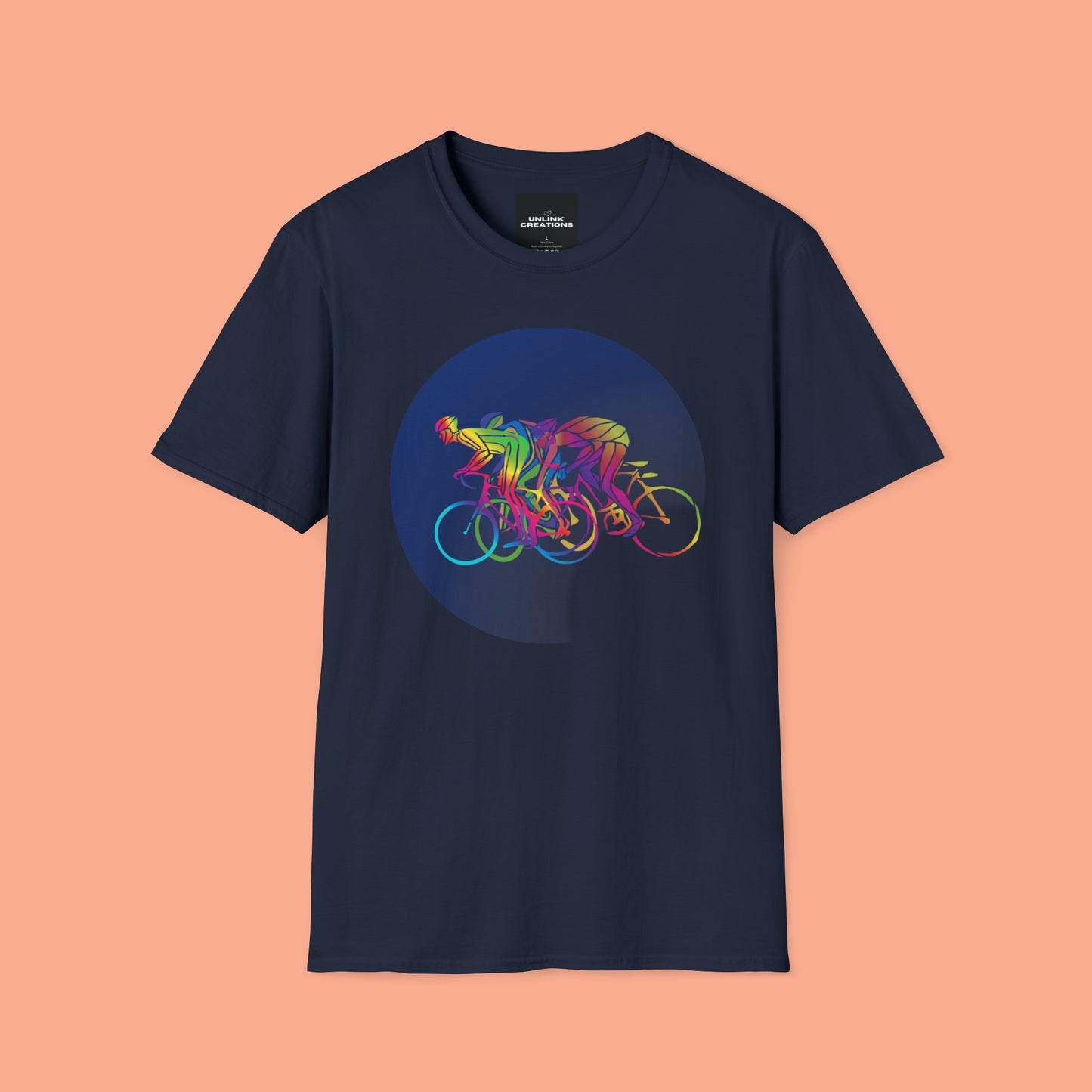 Fun and colorful biker inspired Unisex Softstyle T-Shirt.