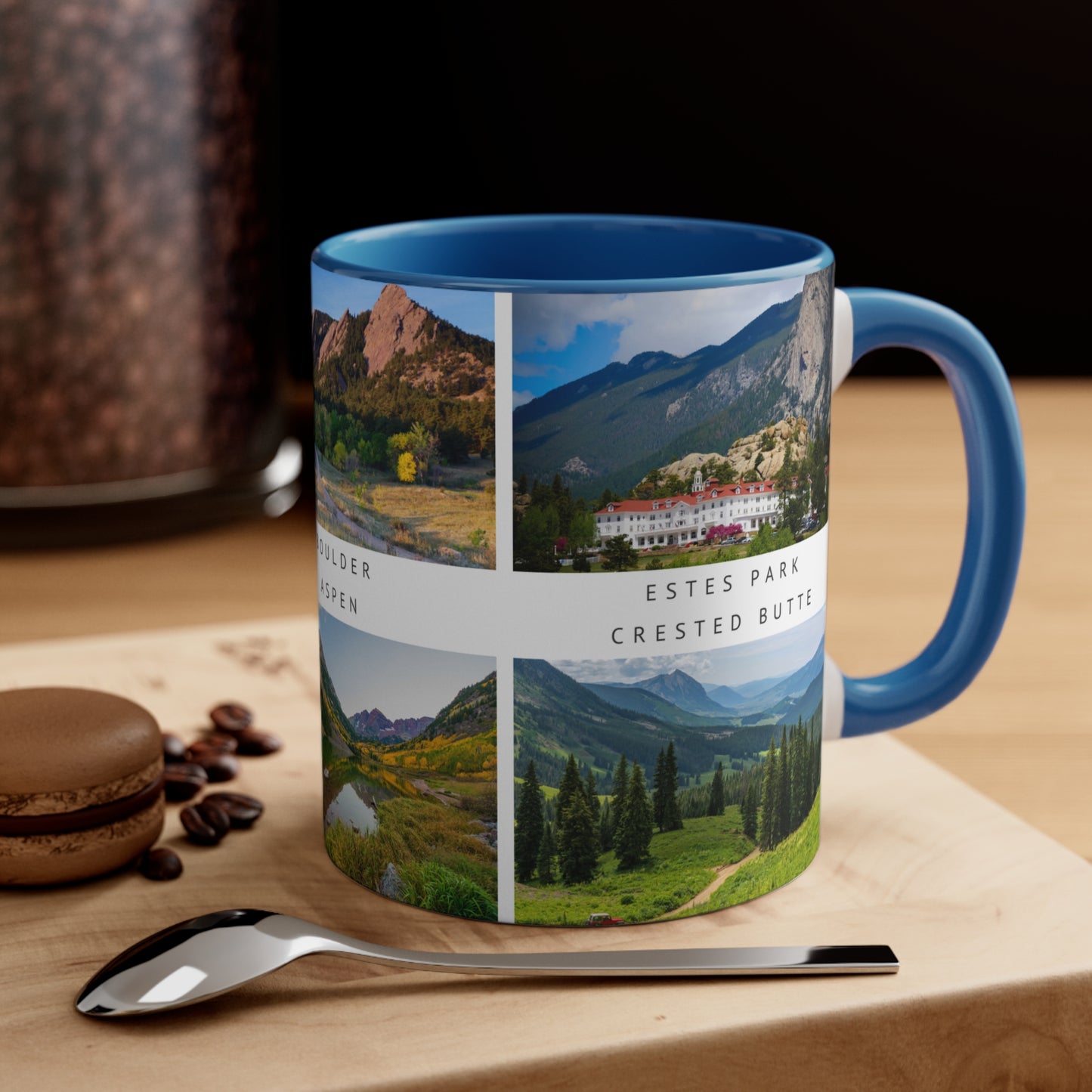 Lovely Colorado! This Travel Accent Coffee Mug is a part of a Travel Series for you to choose from. 11oz. Great as a gift or get one to enjoy yourself.