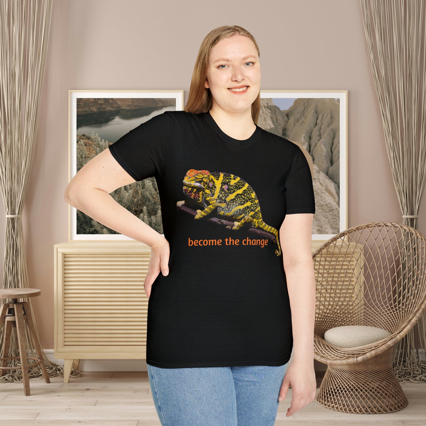 Want change? Get this “become the change” Unisex Softstyle T-Shirt to motivate yourself or others! Change can be very good indeed.