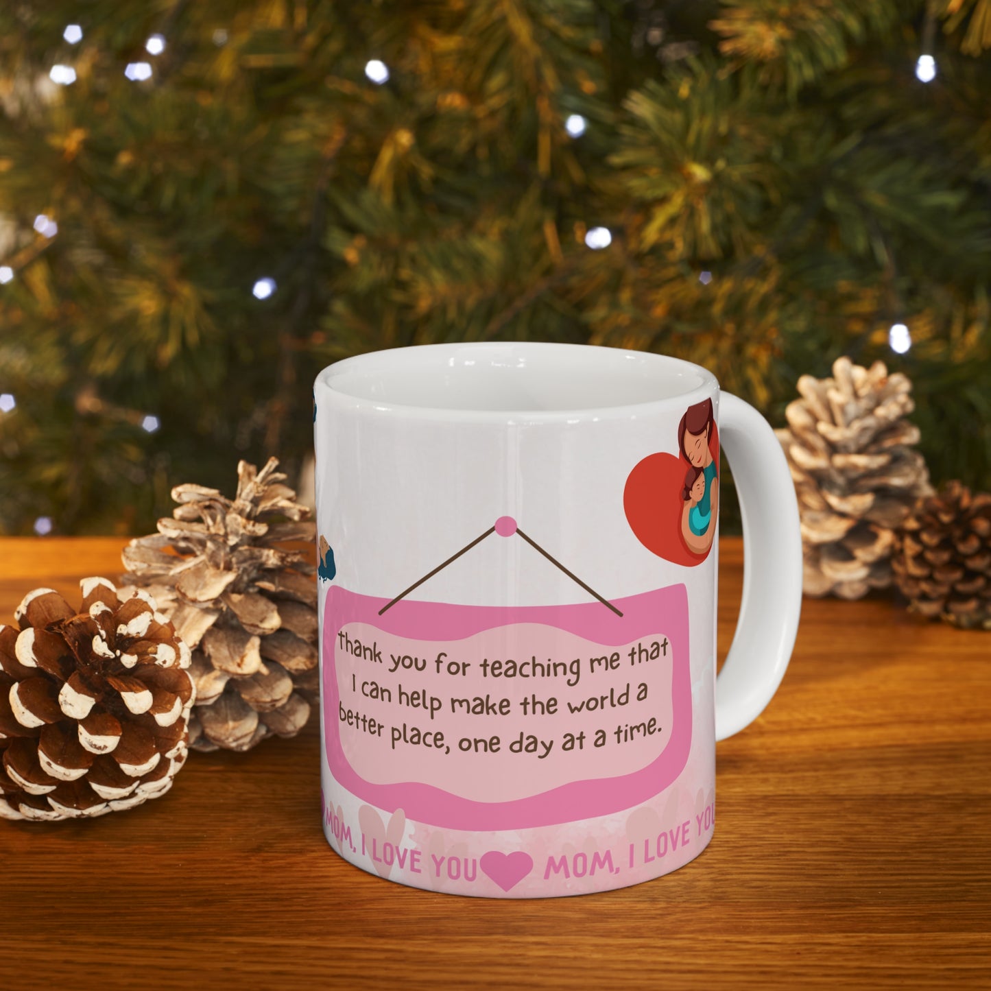A coffee mug full of gratitude and love for Mom!
