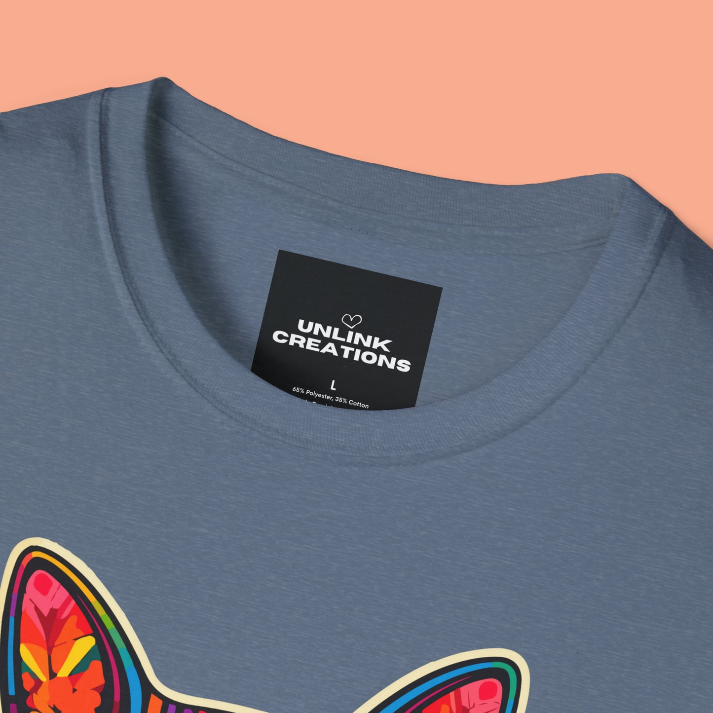 A mesmerizing cat that just pulls you to look into its eyes with “Sassy Cat Club” below it on this Unisex Softstyle T-Shirt.