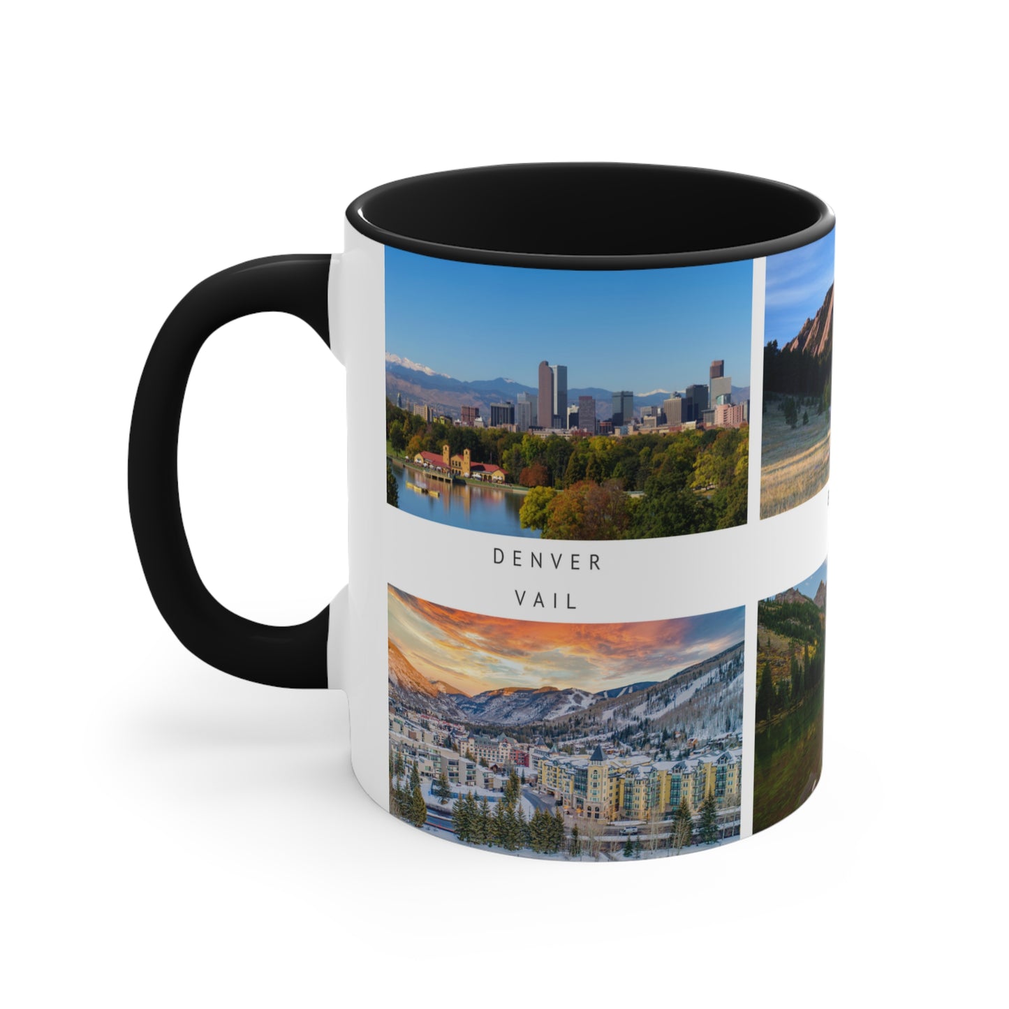 Lovely Colorado! This Travel Accent Coffee Mug is a part of a Travel Series for you to choose from. 11oz. Great as a gift or get one to enjoy yourself.