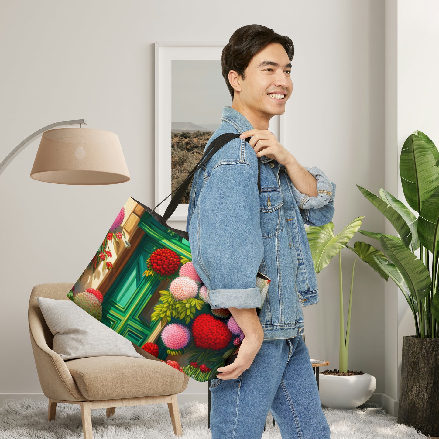 Giant flowers on this beautiful Weekender Tote Bag. Sometimes bigger can be better.