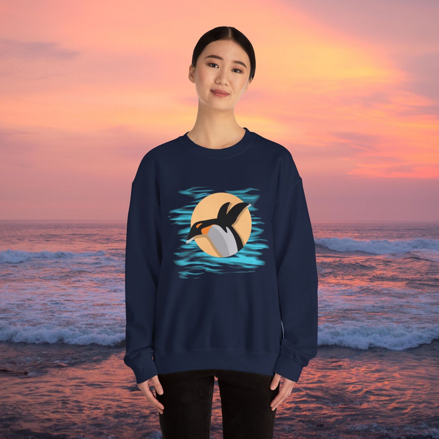 Colorful Retro Penguin Sweatshirt