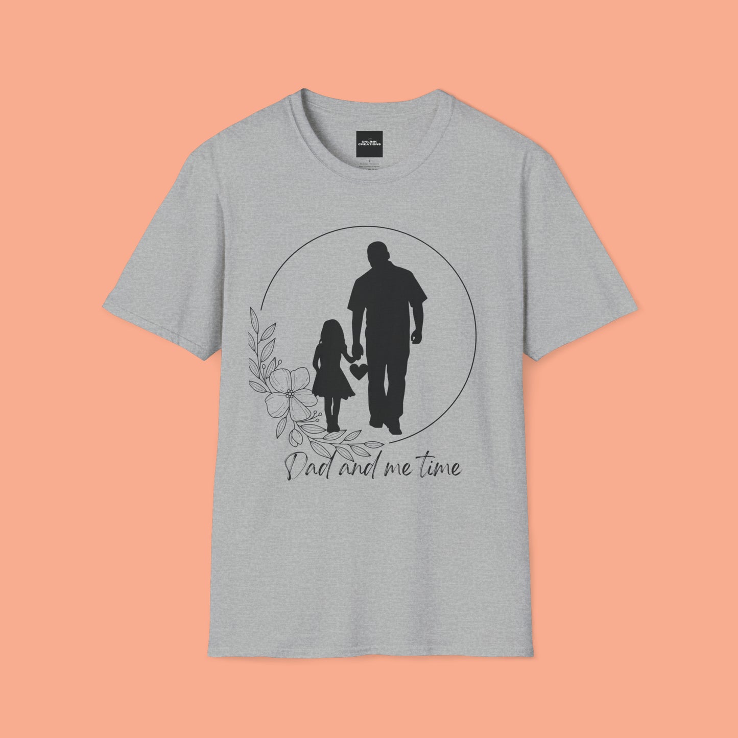 Sweet “Dad and me time” on this Unisex Softstyle T-Shirt. Celebrate Dads taking time to be Dads!
