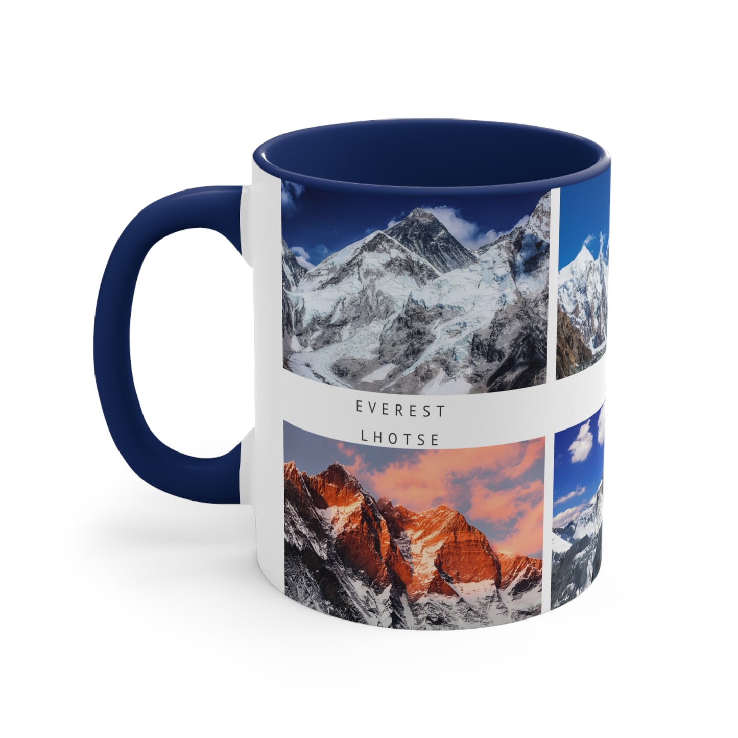 Top 6 tallest peaks in the world for the true Alpinists! This Travel Accent Coffee Mug is a part of a Travel Series for you to choose from. 11oz. Great as a gift or get one to enjoy yourself.