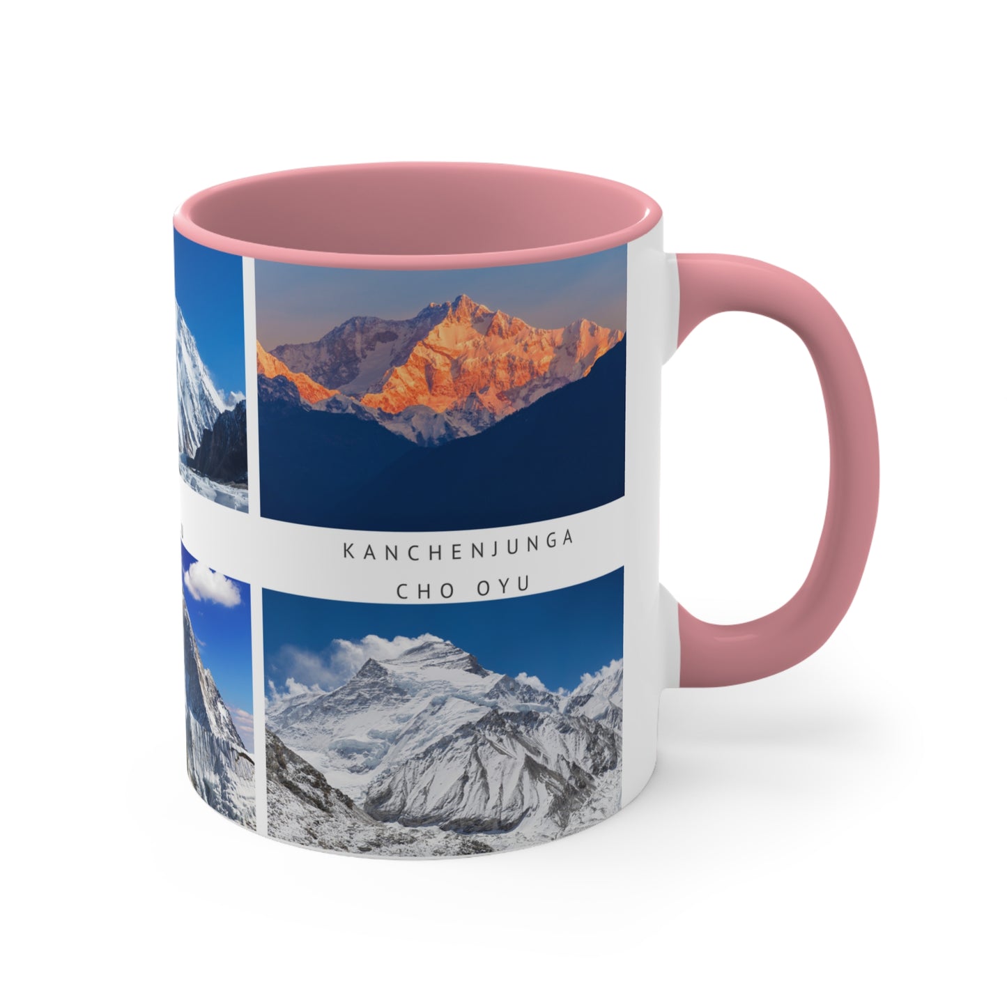 Top 6 tallest peaks in the world for the true Alpinists! This Travel Accent Coffee Mug is a part of a Travel Series for you to choose from. 11oz. Great as a gift or get one to enjoy yourself.