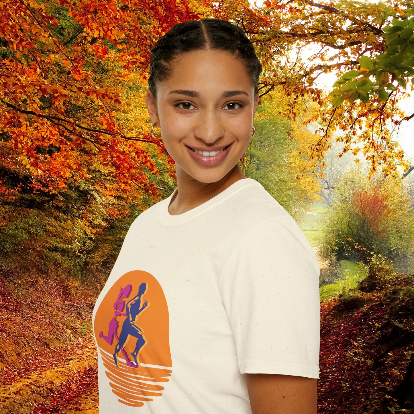 This vibrantly designed shirt for all those who love to run! This is a Unisex Softstyle T-Shirt.