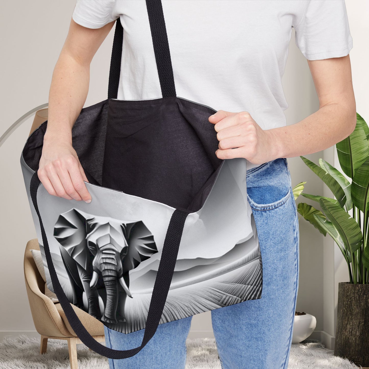 Elephant Origami Weekender Tote Bag