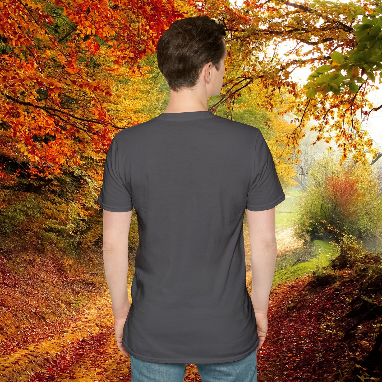 Winter fun! Go ski, snowboard and enjoy all that powder! This is a Unisex Softstyle T-Shirt.