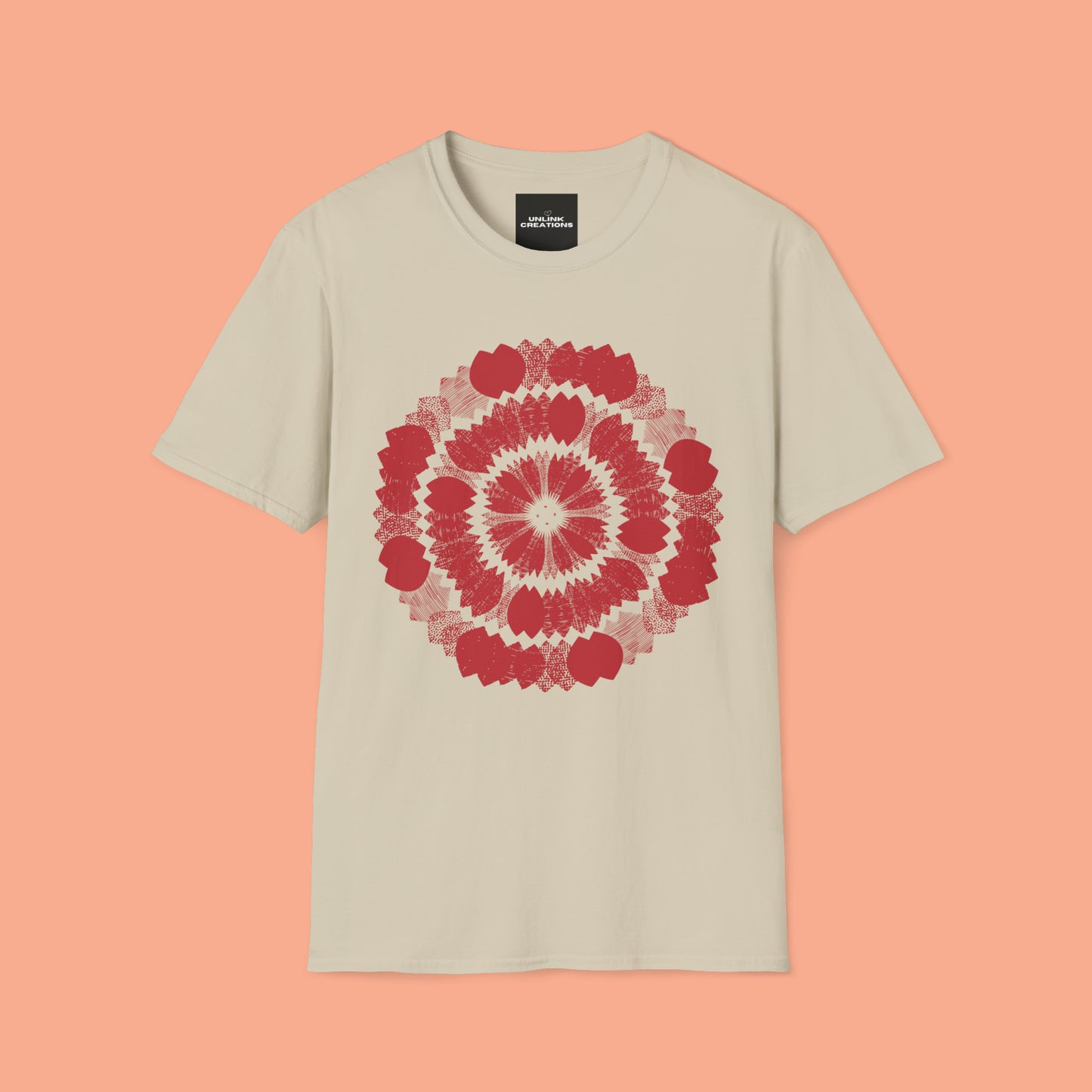 Abstract pattern design waiting for you to enjoy on this is a Unisex Softstyle T-Shirt.