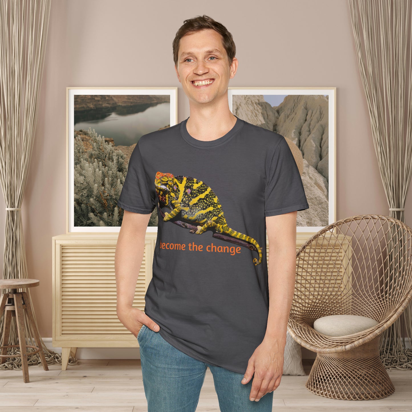 Want change? Get this “become the change” Unisex Softstyle T-Shirt to motivate yourself or others! Change can be very good indeed.