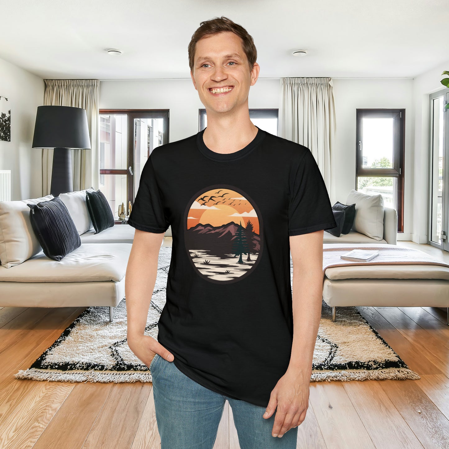 A shirt for all outdoor enthusiasts out there, a vibrantly designed Unisex Softstyle T-Shirt for you.