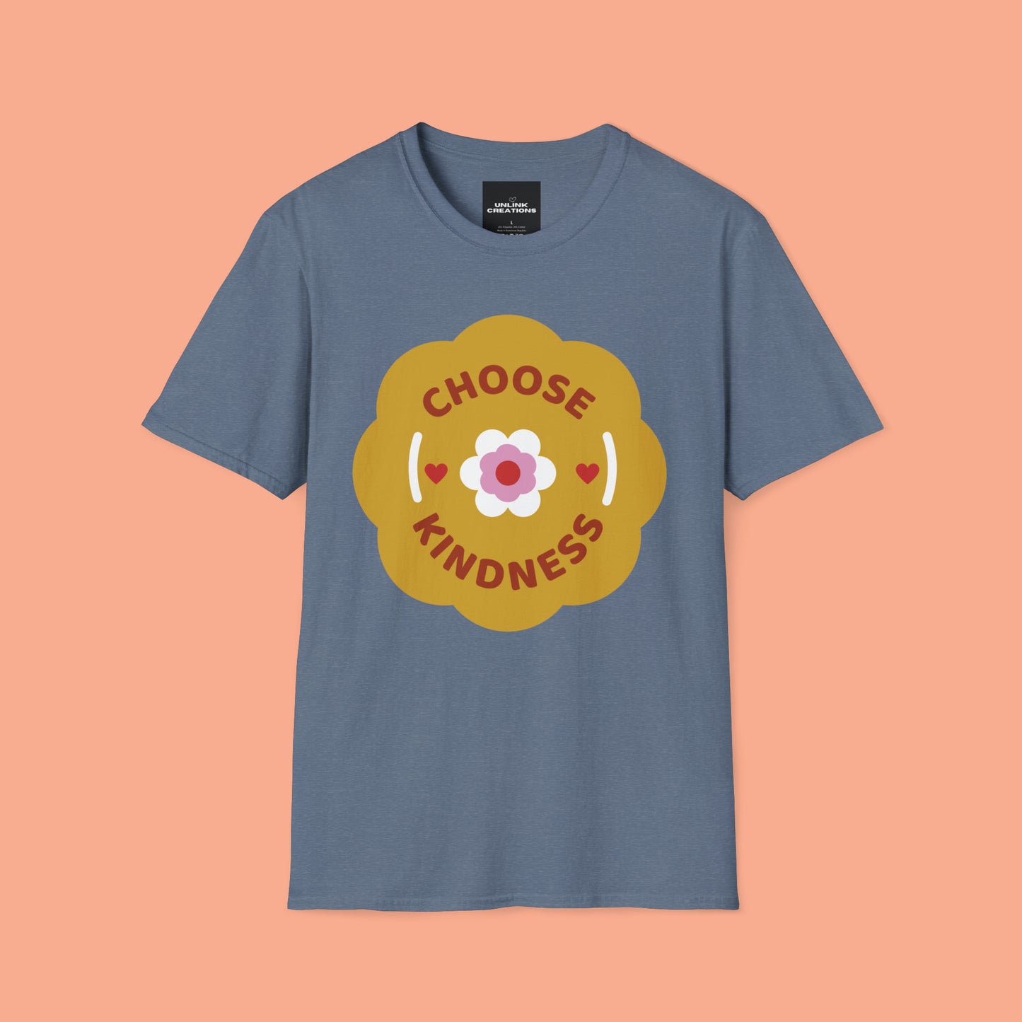 Flowery “CHOOSE KINDNESS” message on the shirt for you! This is a Unisex Softstyle T-Shirt.