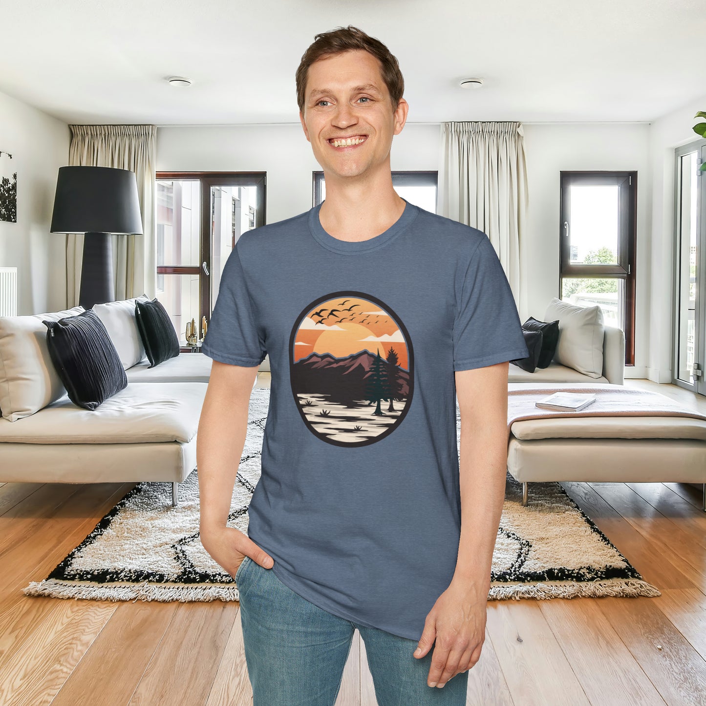 A shirt for all outdoor enthusiasts out there, a vibrantly designed Unisex Softstyle T-Shirt for you.