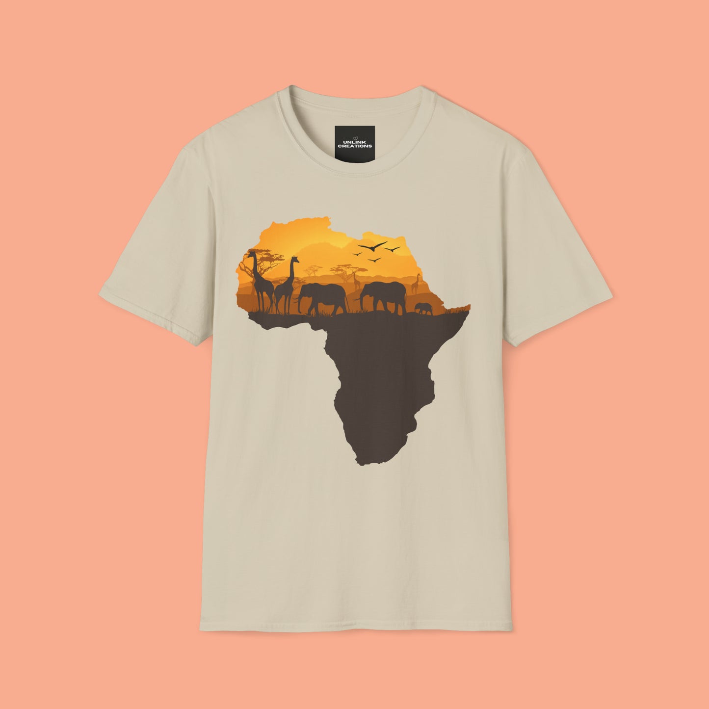 I love Africa and all its natural beauty, history and peoples inspire the design on this Unisex Softstyle T-Shirt. Giraffe, elephants, love all of them!