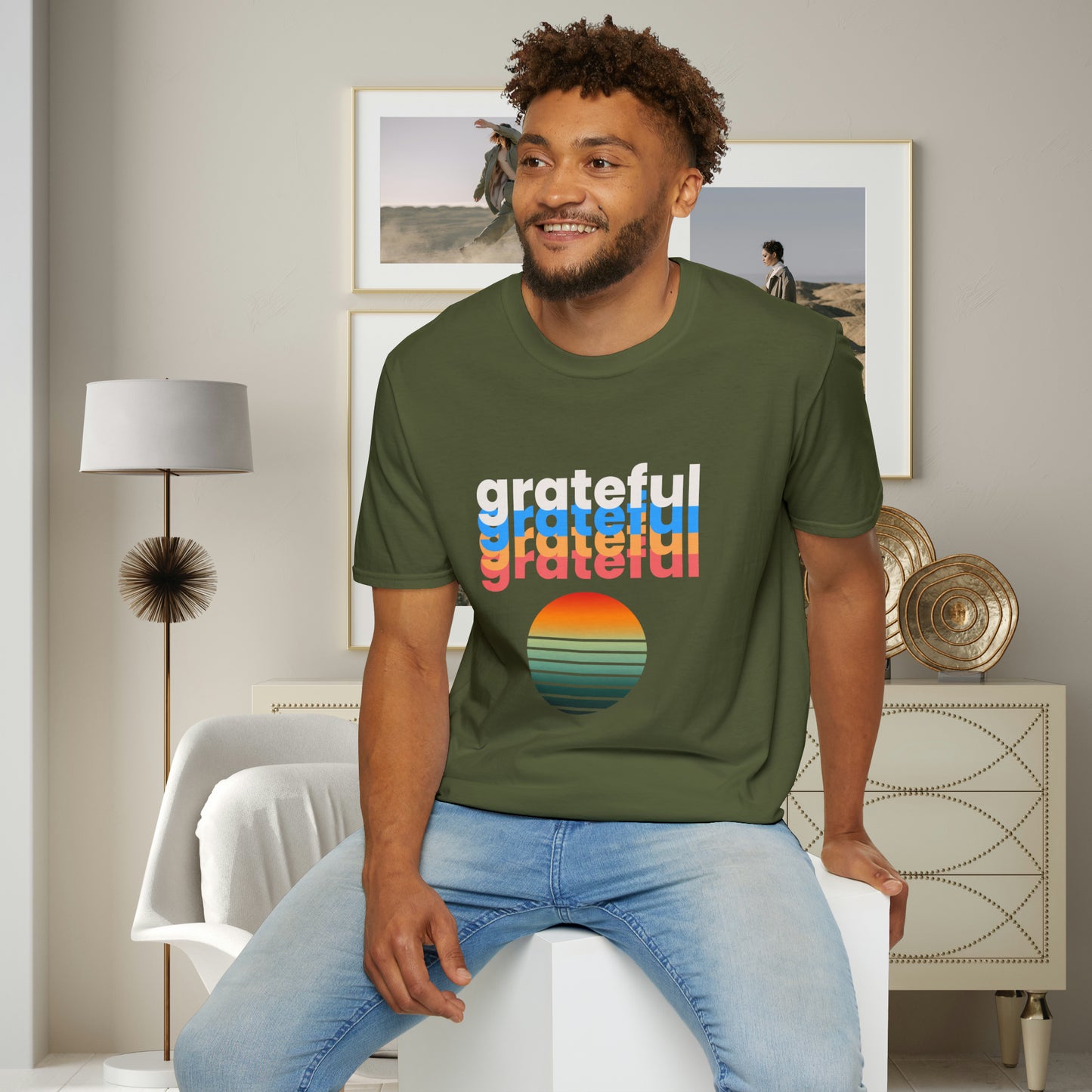 A grateful and sunny disposition Unisex Softstyle T-Shirt to brighten up your day!