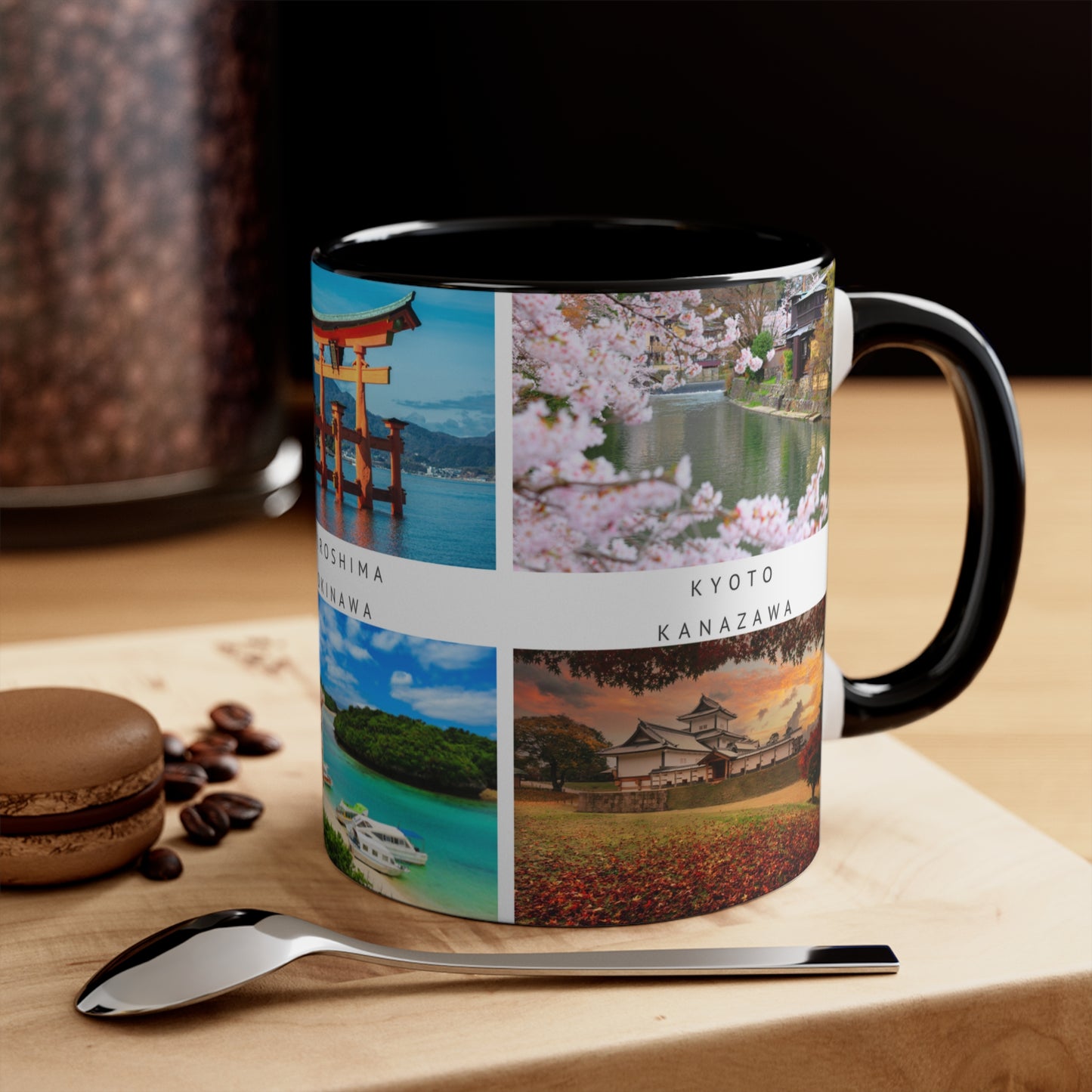 Japan! This Travel Accent Coffee Mug is a part of a Travel Series for you to choose from. 11oz. Great as a gift or get one to enjoy yourself.