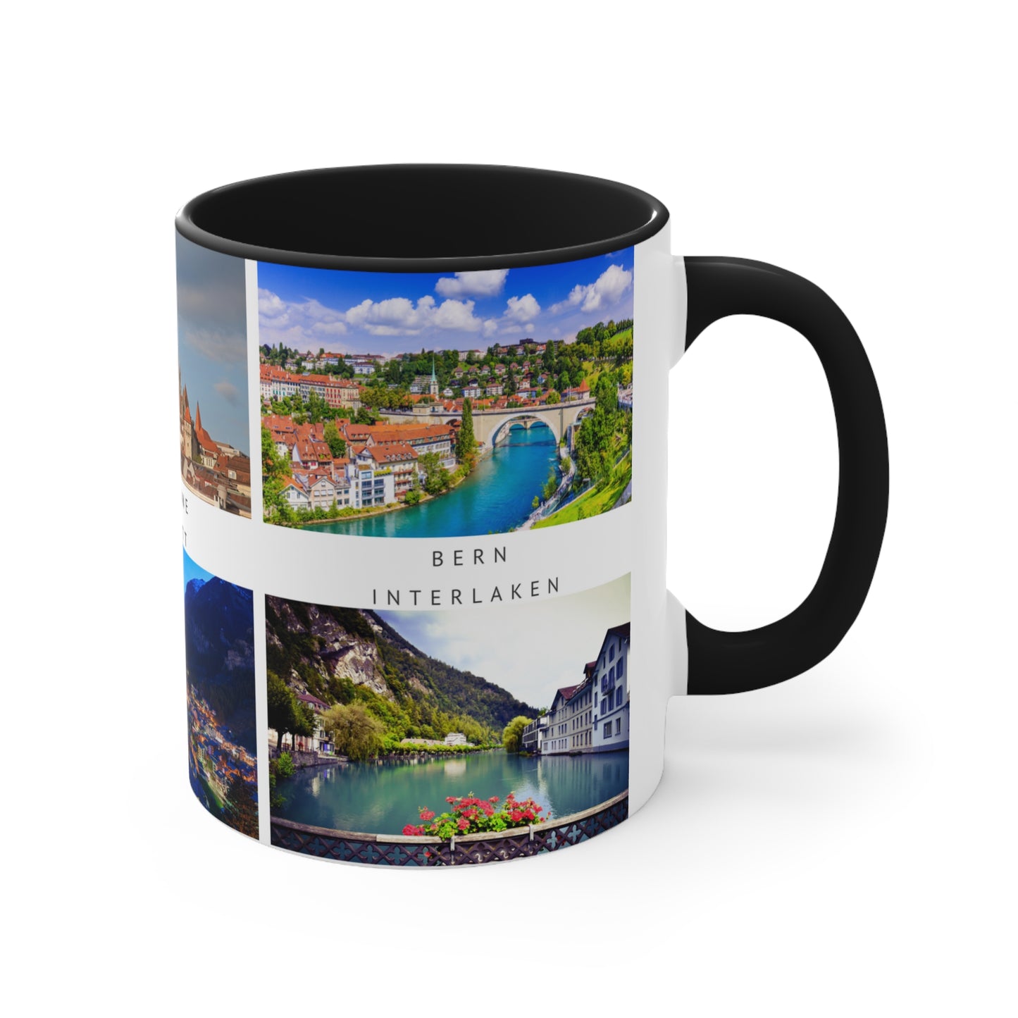 Switzerland! This Travel Accent Coffee Mug is a part of a Travel Series for you to choose from. 11oz. Great as a gift or get one to enjoy yourself.