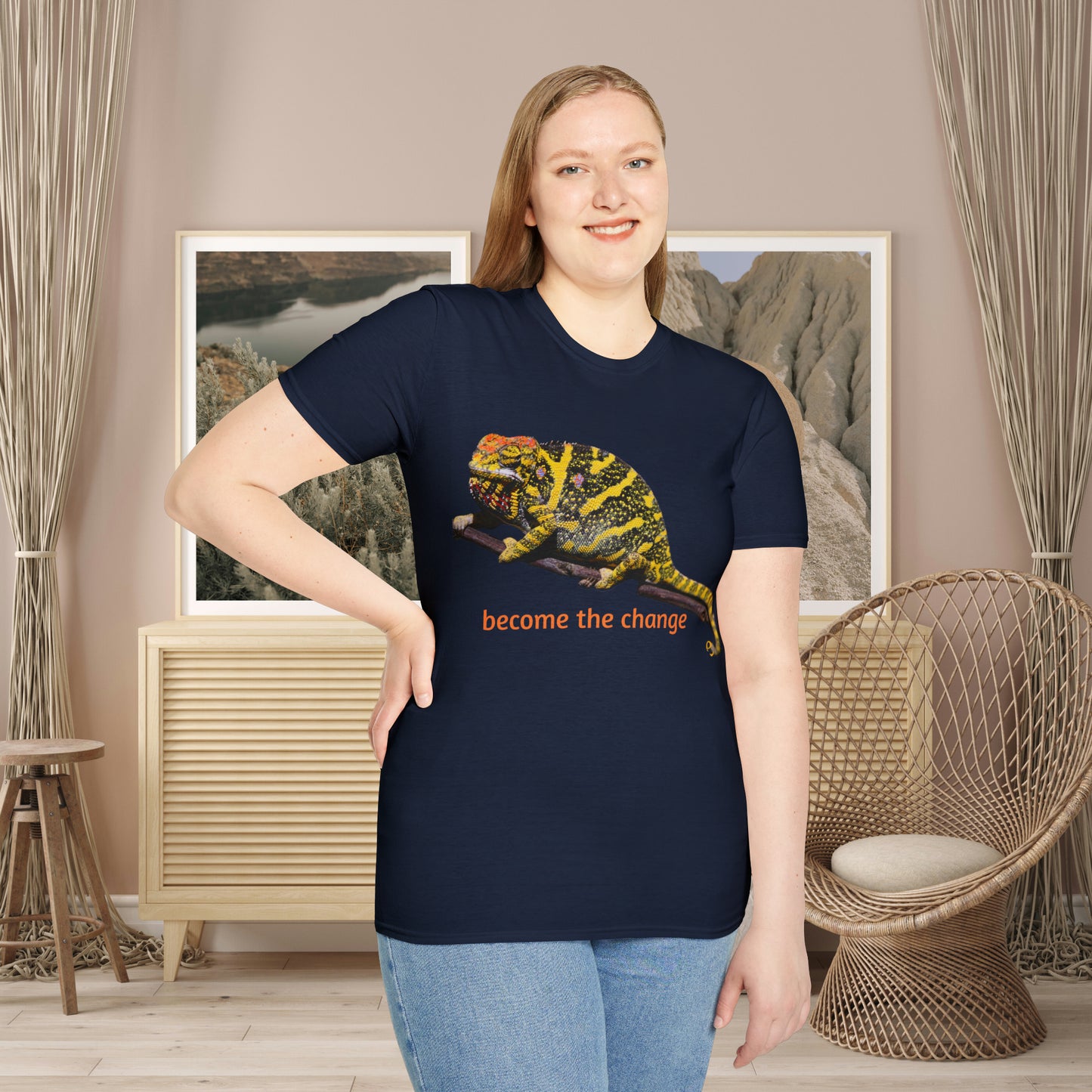 Want change? Get this “become the change” Unisex Softstyle T-Shirt to motivate yourself or others! Change can be very good indeed.