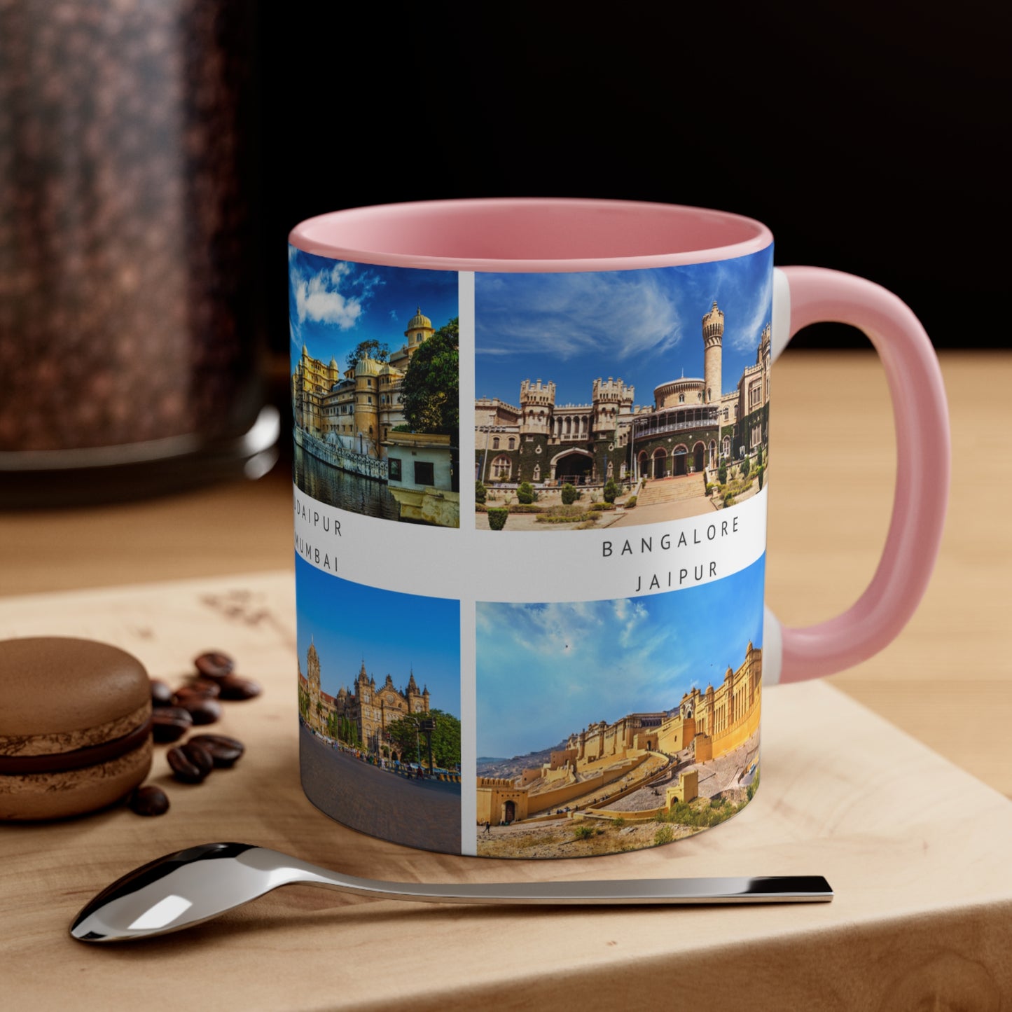 India! This Travel Accent Coffee Mug is a part of a Travel Series for you to choose from. 11oz. Great as a gift or get one to enjoy yourself.
