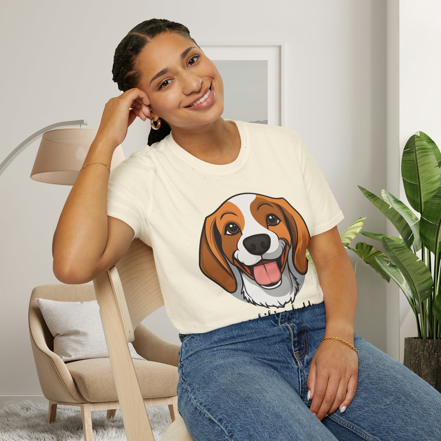 A great shirt for the dog lover who just can’t imagine a hike without their furry friend. This is a Unisex Softstyle T-Shirt.