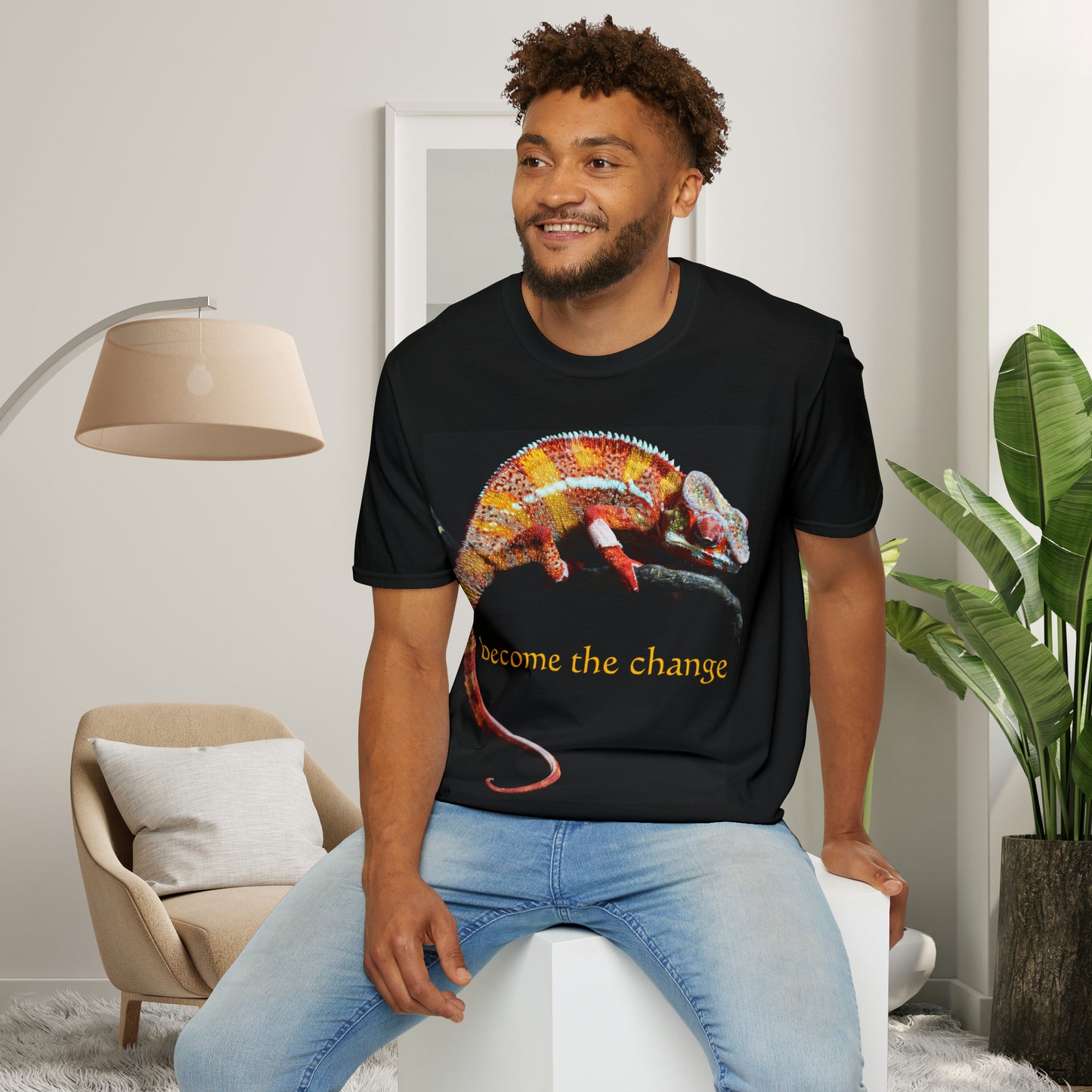 Change can be very good for our survival, this “become the change" Unisex Softstyle T-Shirt is a great reminder of how beautiful evolution can be.