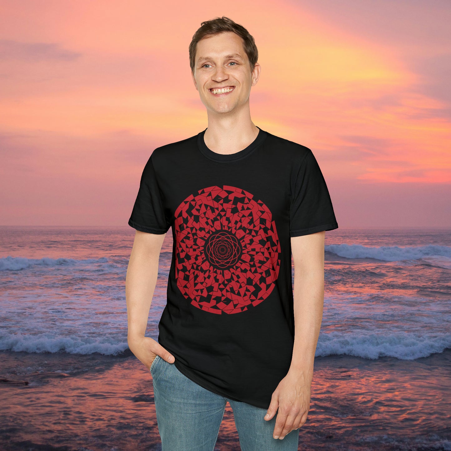 Abstract and beautiful design on this shirt for you. This is a Unisex Softstyle T-Shirt.