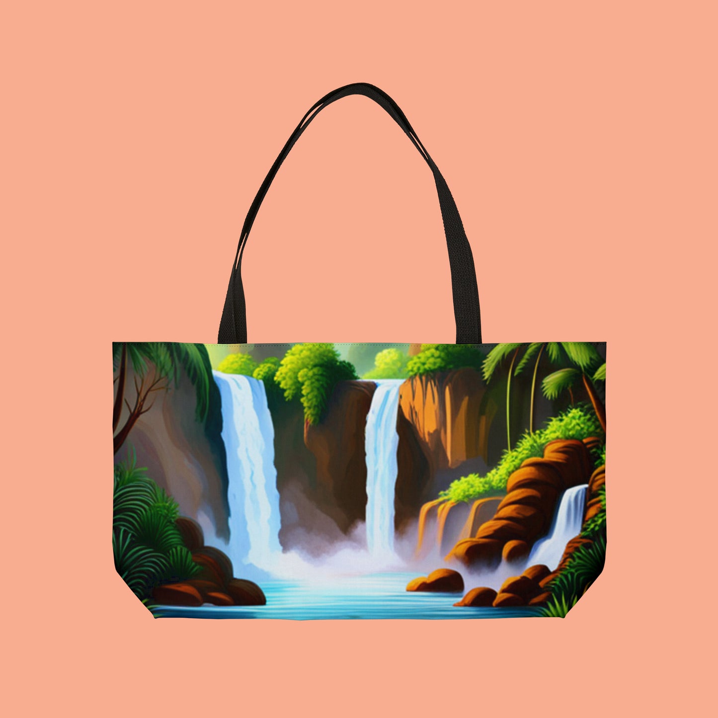 Waterfalls Scene Weekender Tote Bag