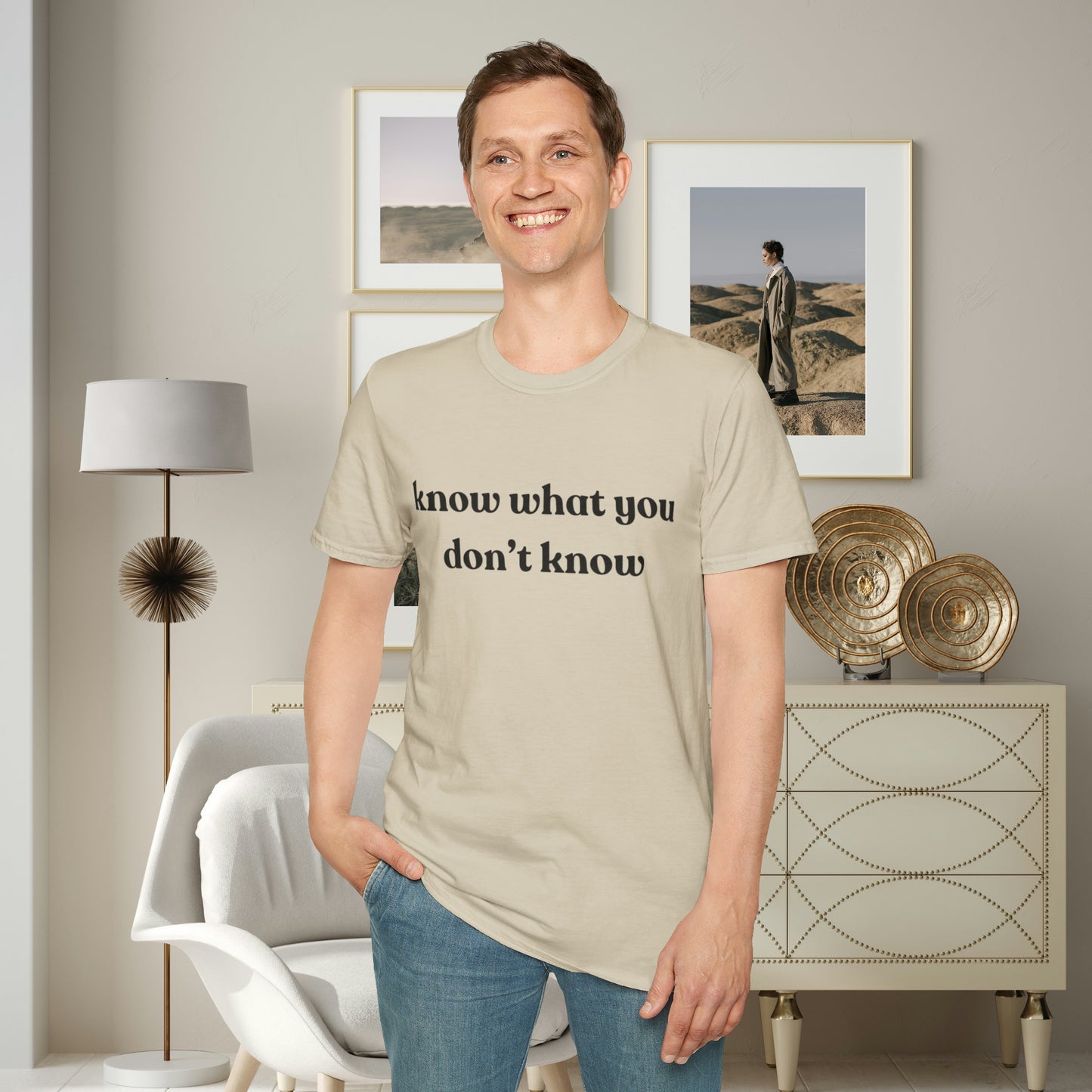 Simple “know what you don’t know” message on this Unisex Softstyle T-Shirt. Be curious and learn!