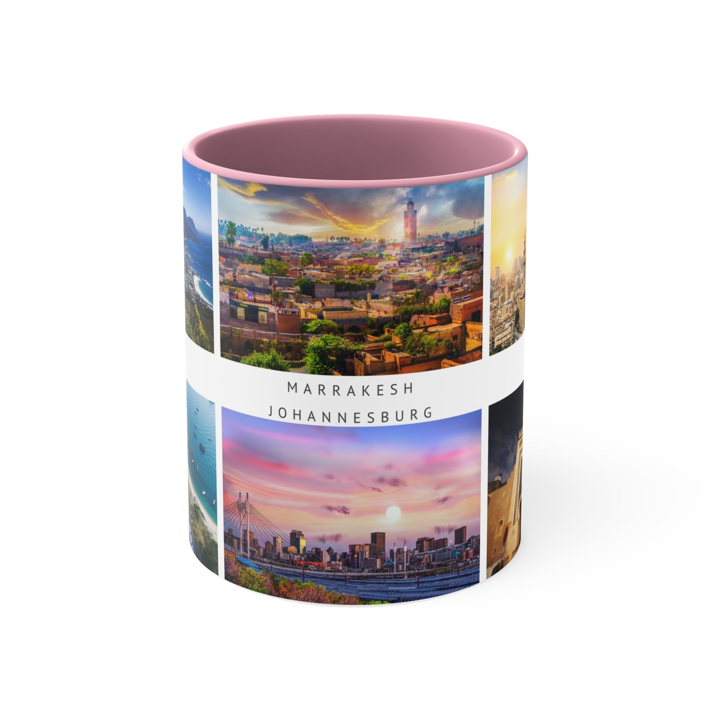 Africa! This Travel Accent Coffee Mug is a part of a Travel Series for you to choose from. 11oz. Great as a gift or get one to enjoy yourself.