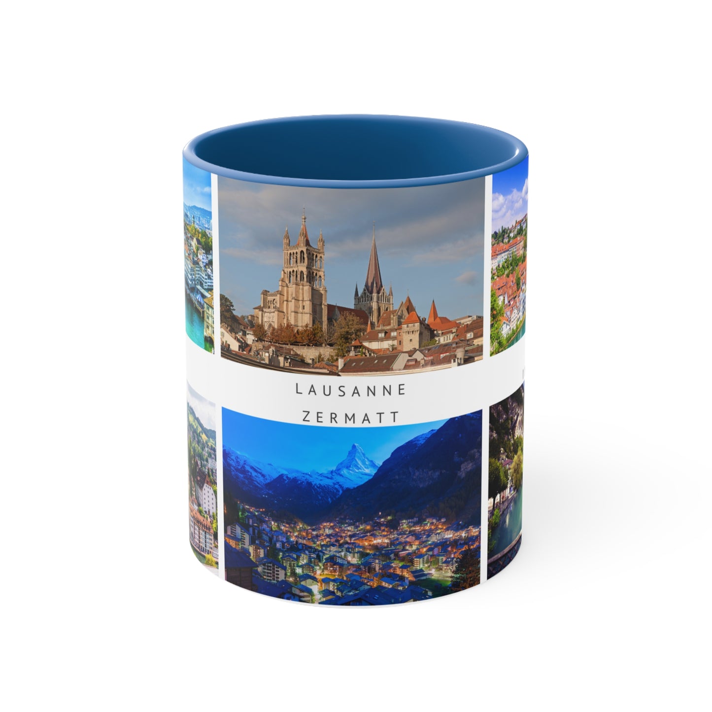 Switzerland! This Travel Accent Coffee Mug is a part of a Travel Series for you to choose from. 11oz. Great as a gift or get one to enjoy yourself.