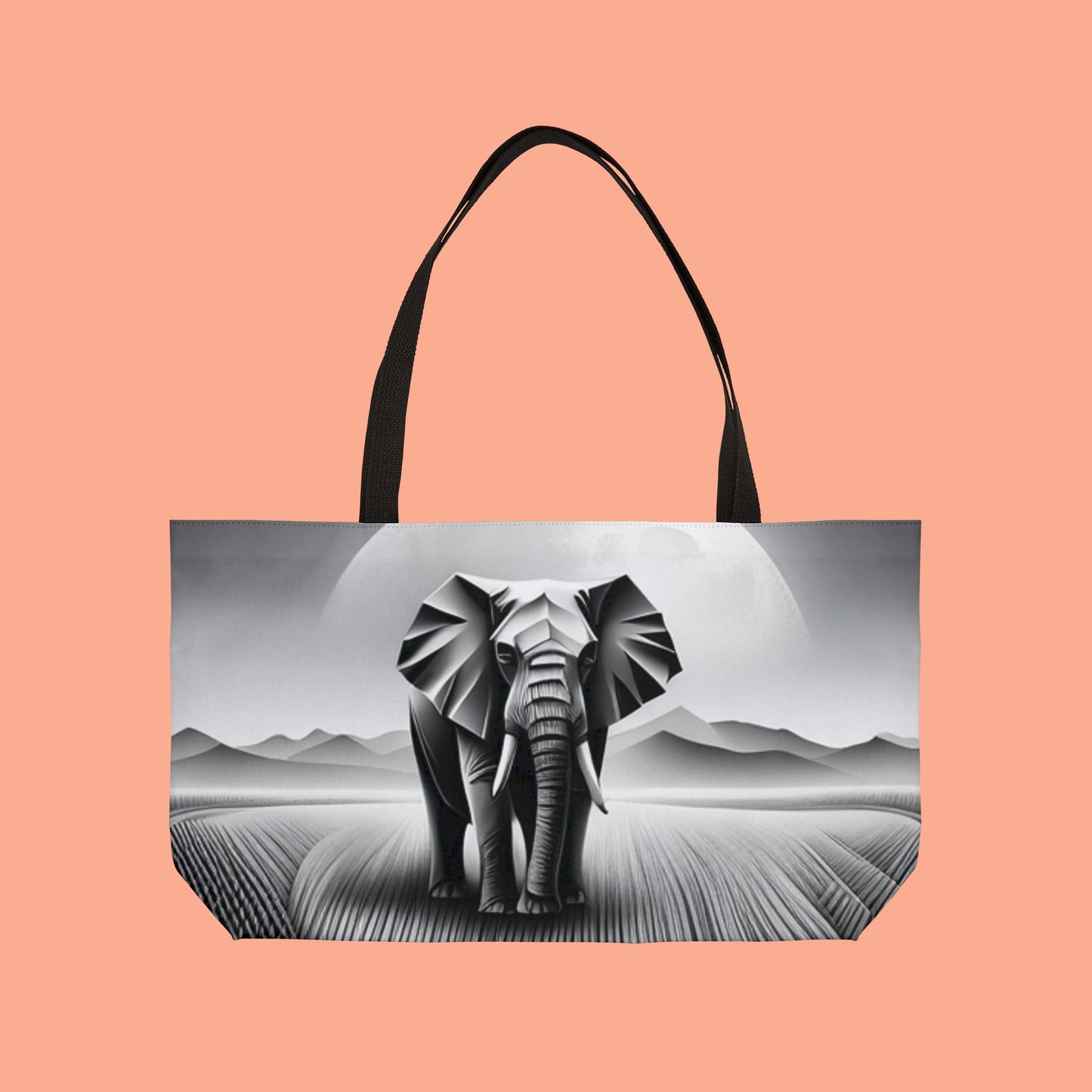 Elephant Origami Weekender Tote Bag