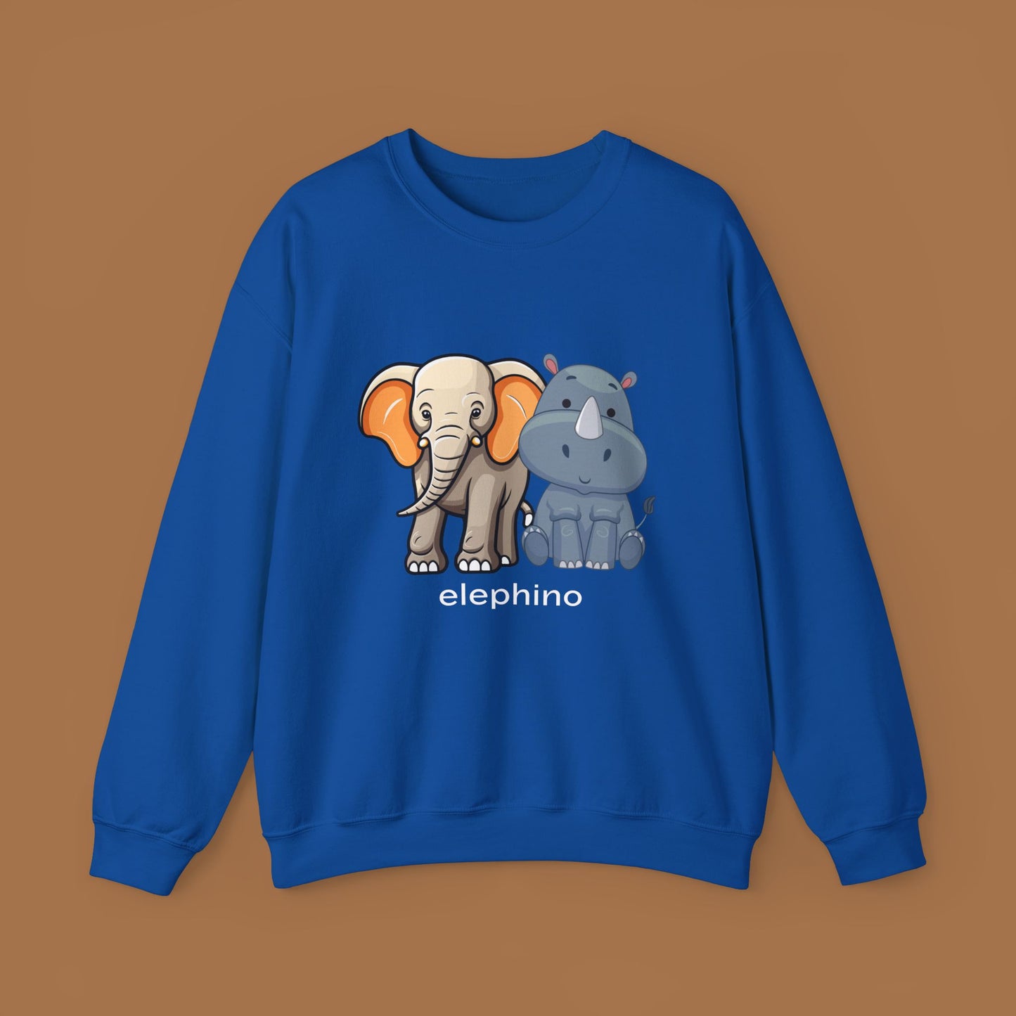 Funny Wildlife Elephino Crewneck Sweatshirt