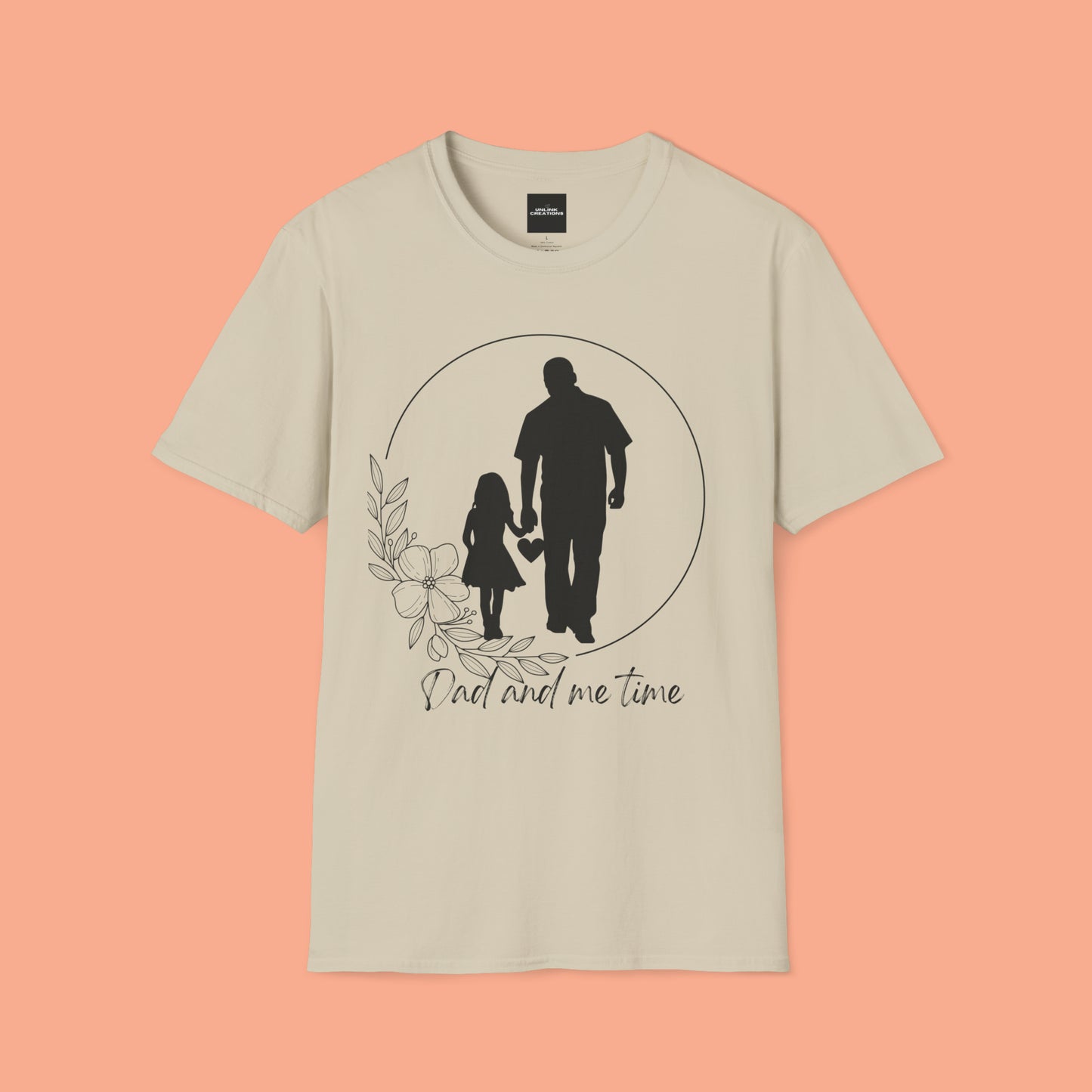 Sweet “Dad and me time” on this Unisex Softstyle T-Shirt. Celebrate Dads taking time to be Dads!