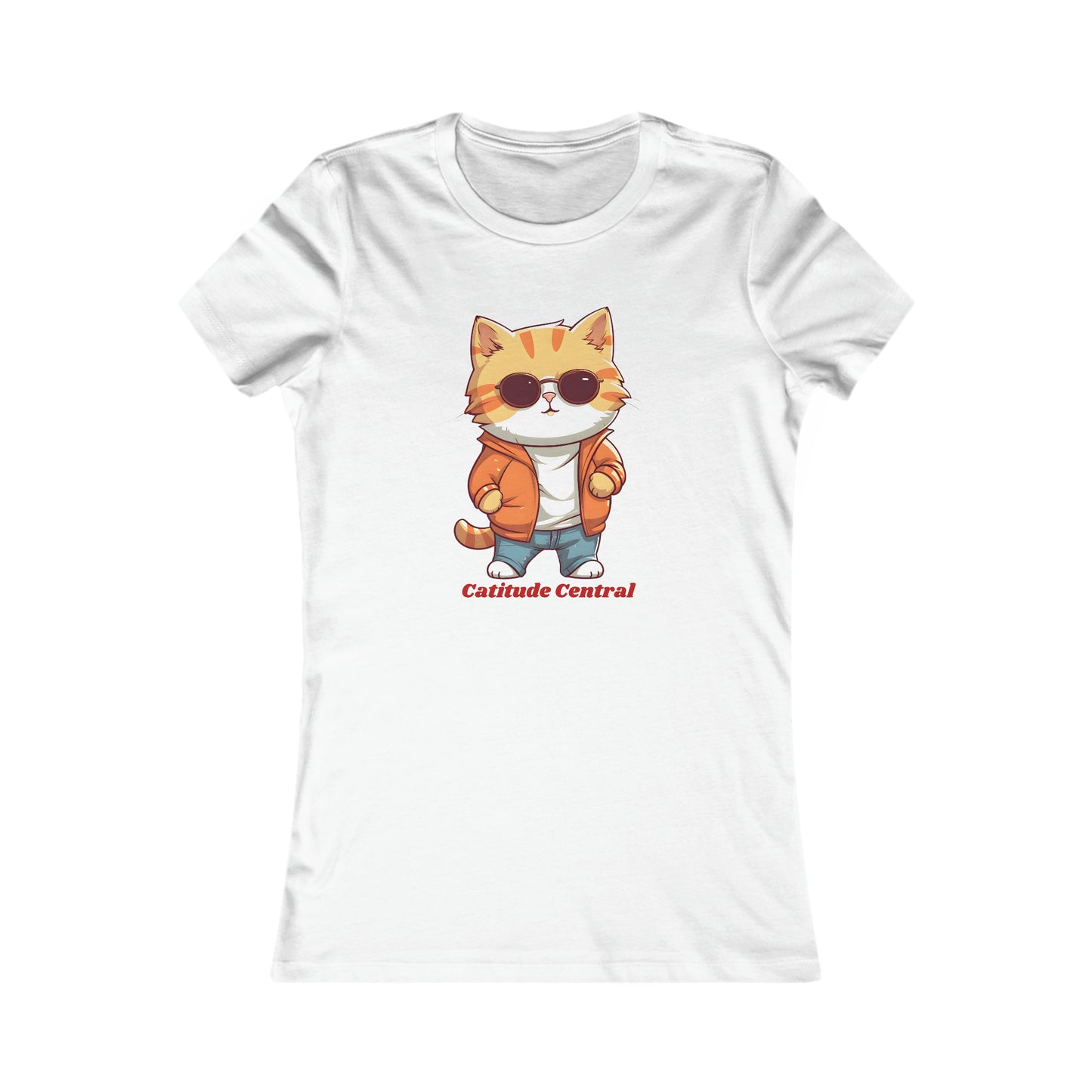 Cat lovers understand this “Catitude Central” Women's Favorite Tee. Available in several colors for you to choose from. Slim fit so please check the size table.