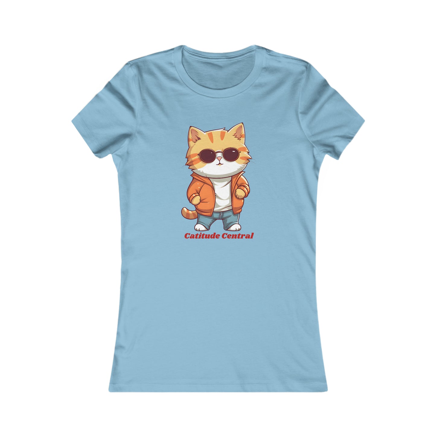 Cat lovers understand this “Catitude Central” Women's Favorite Tee. Available in several colors for you to choose from. Slim fit so please check the size table.
