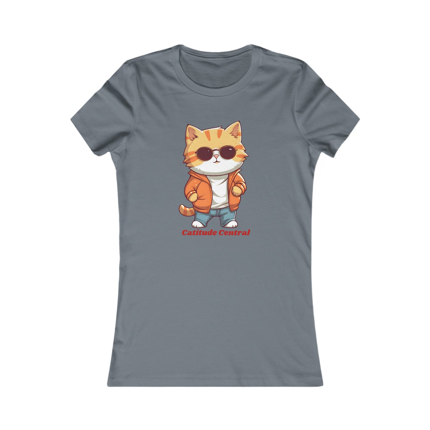 Cat lovers understand this “Catitude Central” Women's Favorite Tee. Available in several colors for you to choose from. Slim fit so please check the size table.