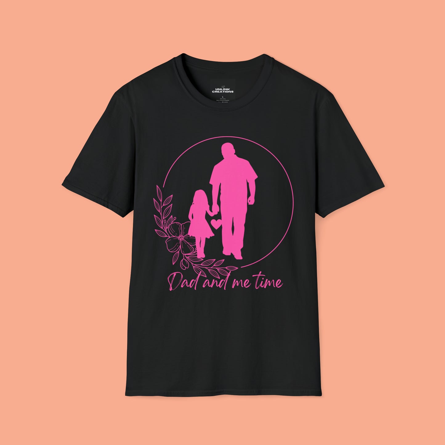 Sweet “Dad and me time” on this Unisex Softstyle T-Shirt. Celebrate Dads taking time to be Dads!