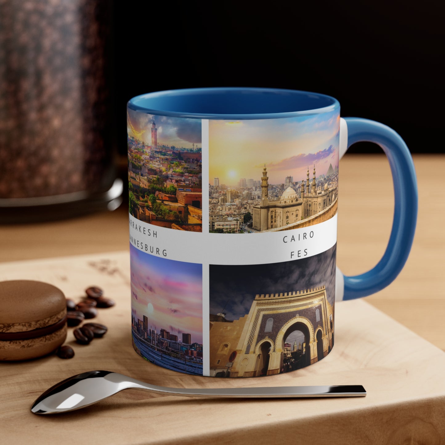 Africa! This Travel Accent Coffee Mug is a part of a Travel Series for you to choose from. 11oz. Great as a gift or get one to enjoy yourself.