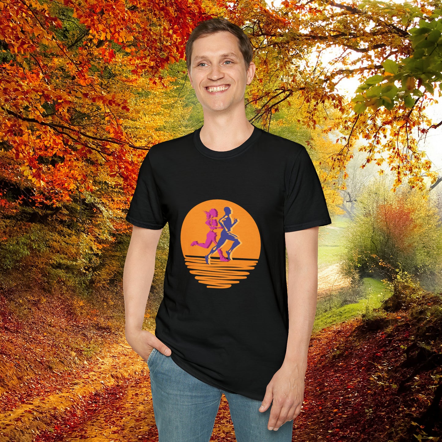 This vibrantly designed shirt for all those who love to run! This is a Unisex Softstyle T-Shirt.