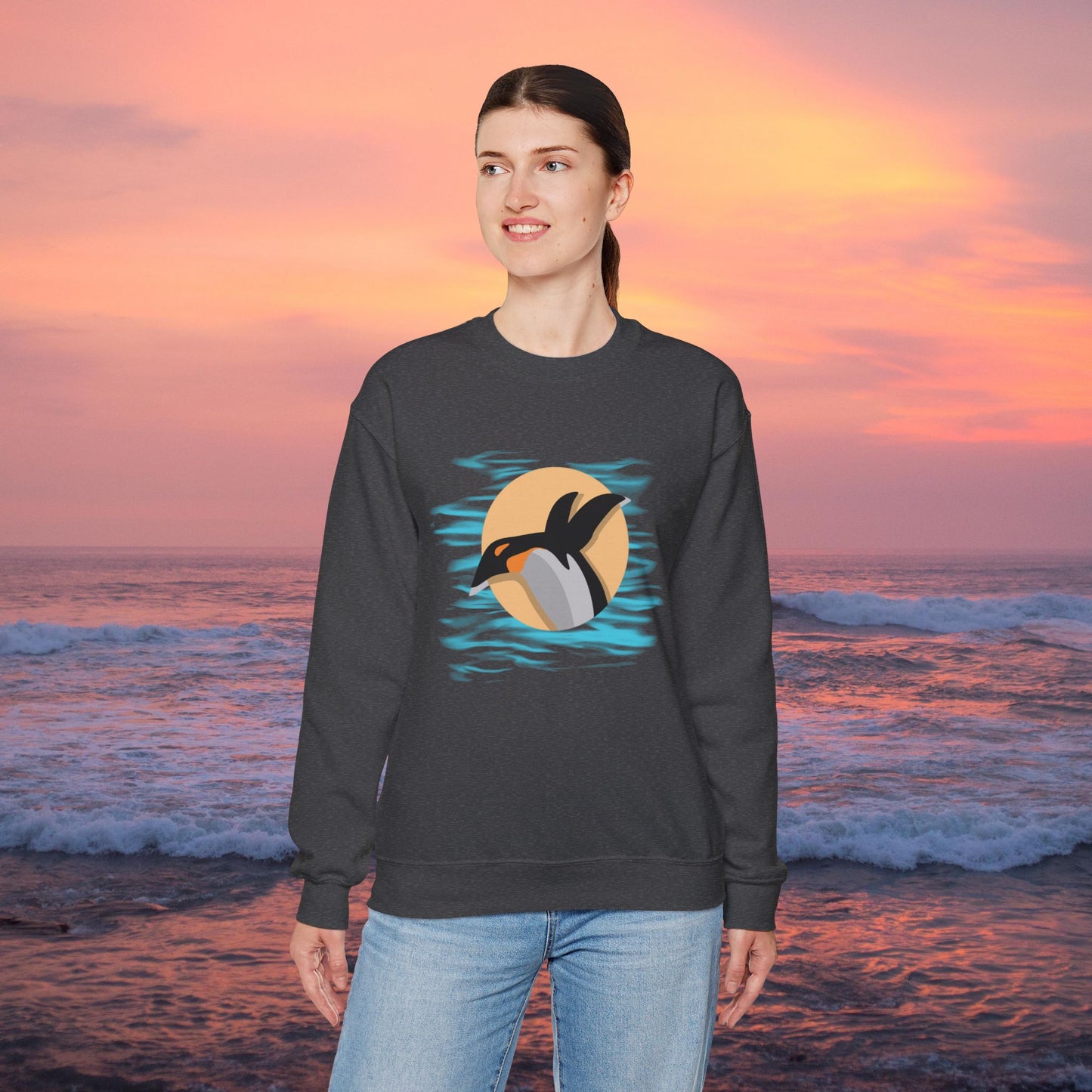 Colorful Retro Penguin Sweatshirt