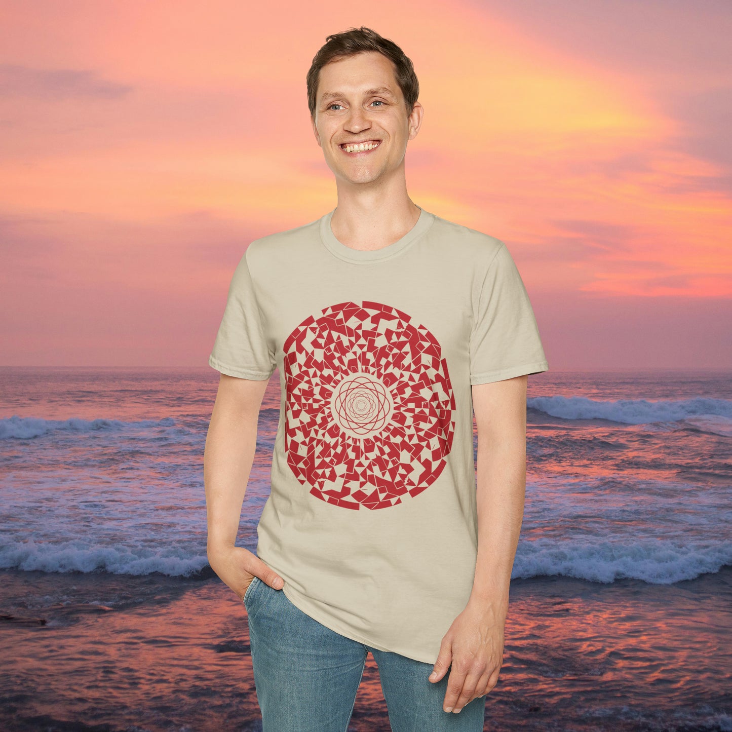 Abstract and beautiful design on this shirt for you. This is a Unisex Softstyle T-Shirt.